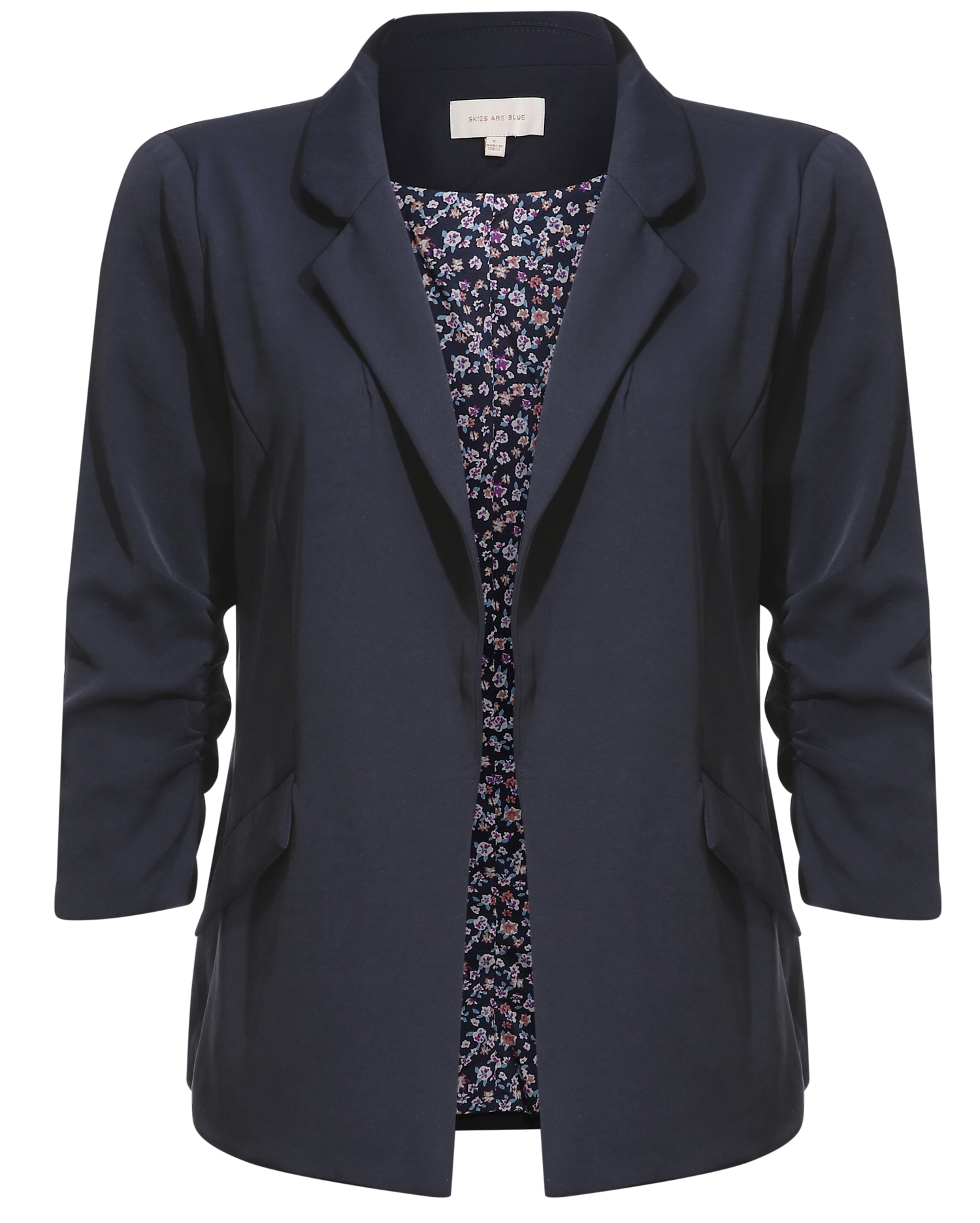 Shirred Sleeve Blazer