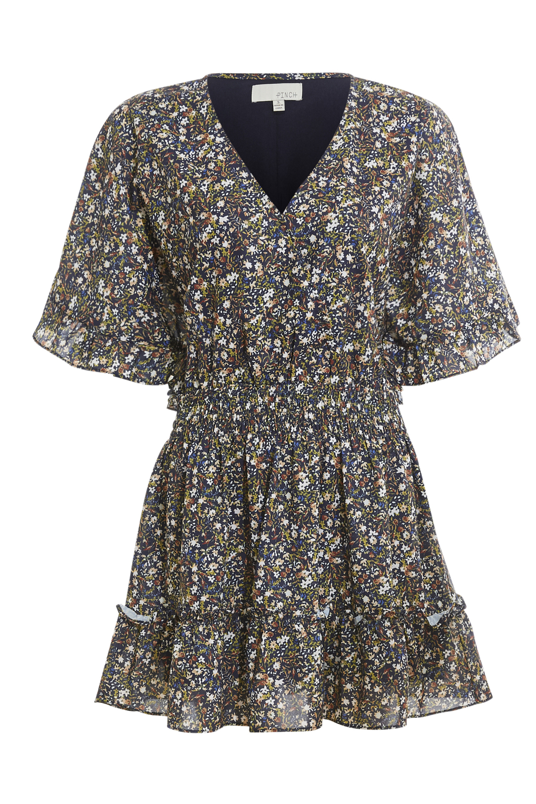 Floral Surplice Mini Dress