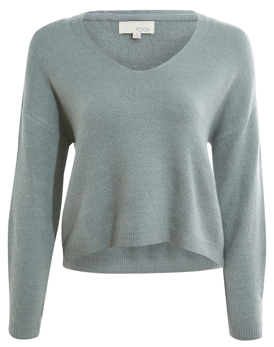 Deep Neck Long Sleeve Sweater