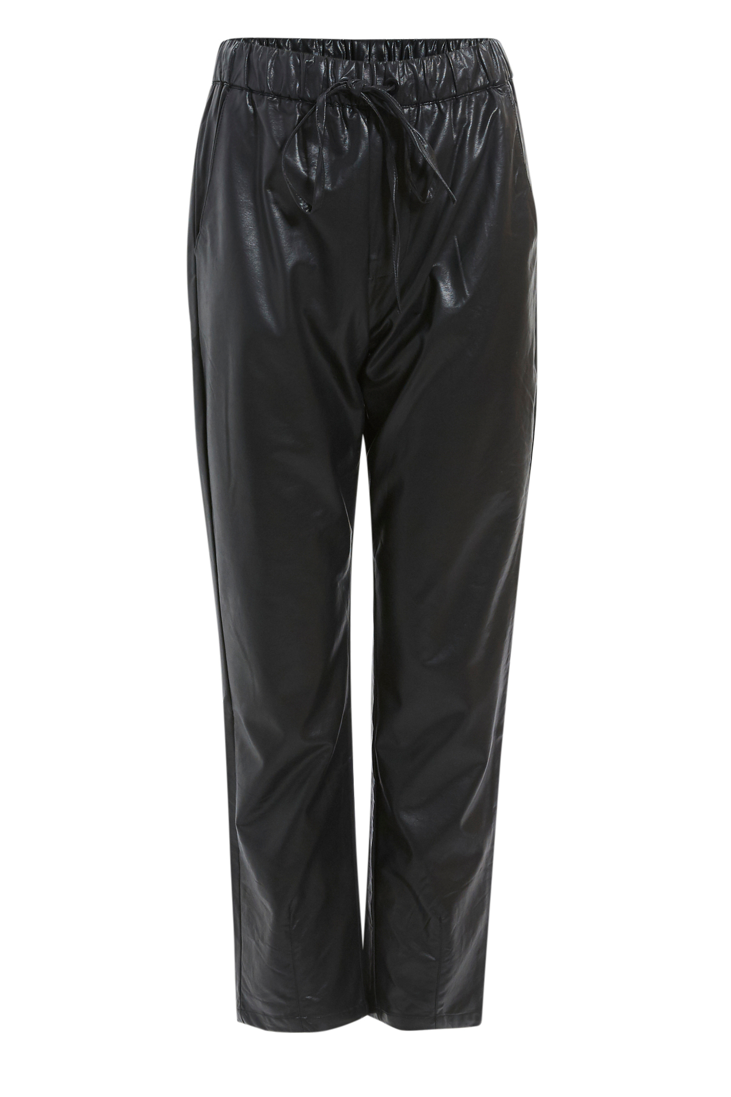 Faux Leather Cropped Pants