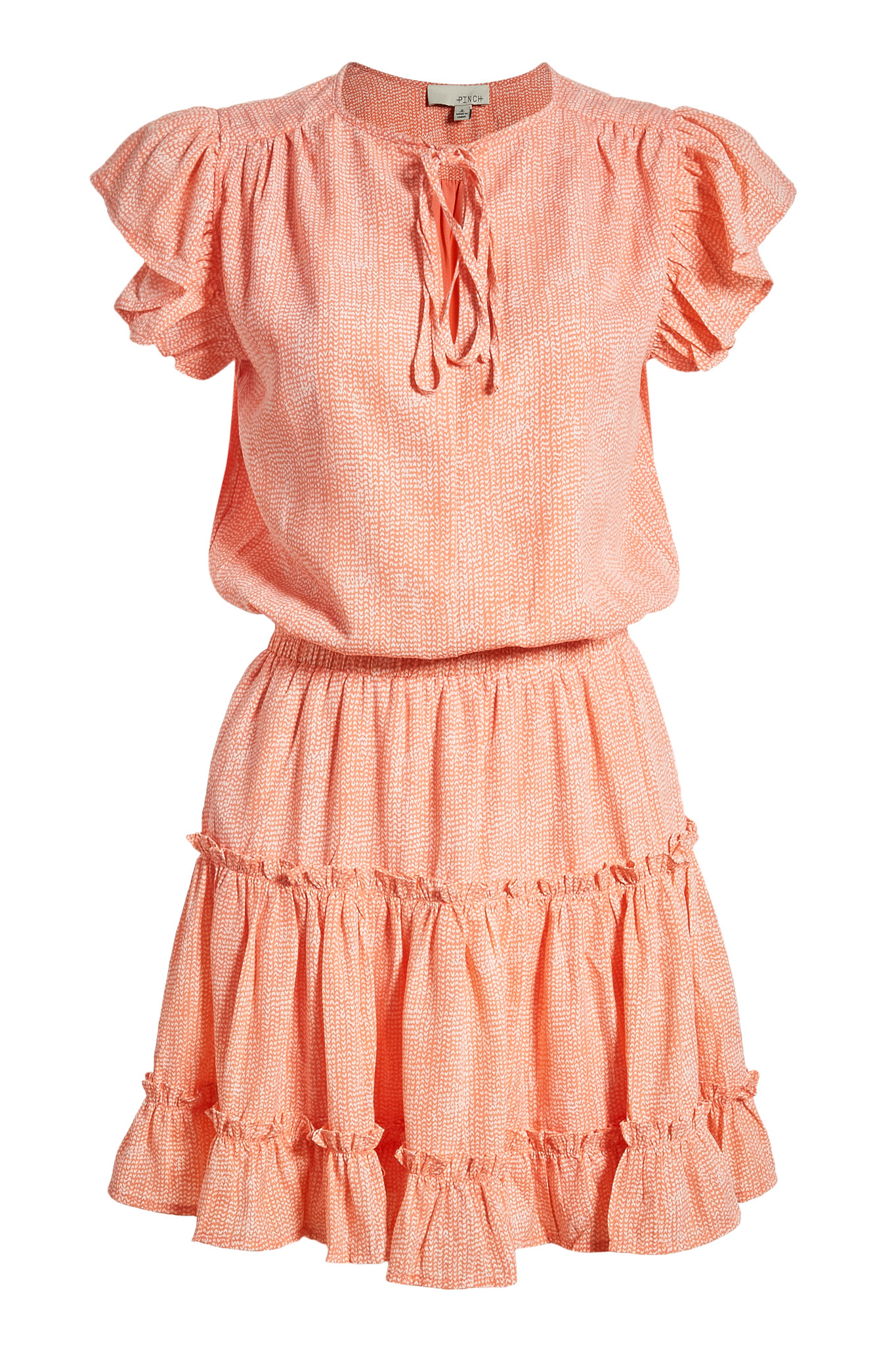 Printed Ruffled Mini Dress