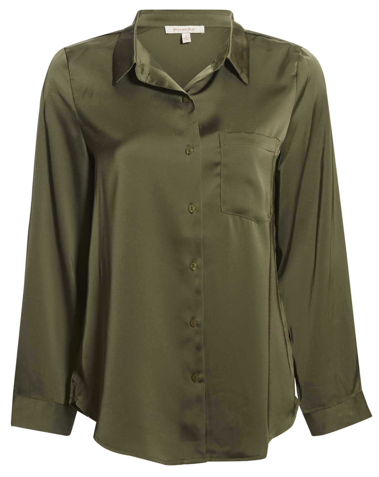 Satin Button Down Shirt