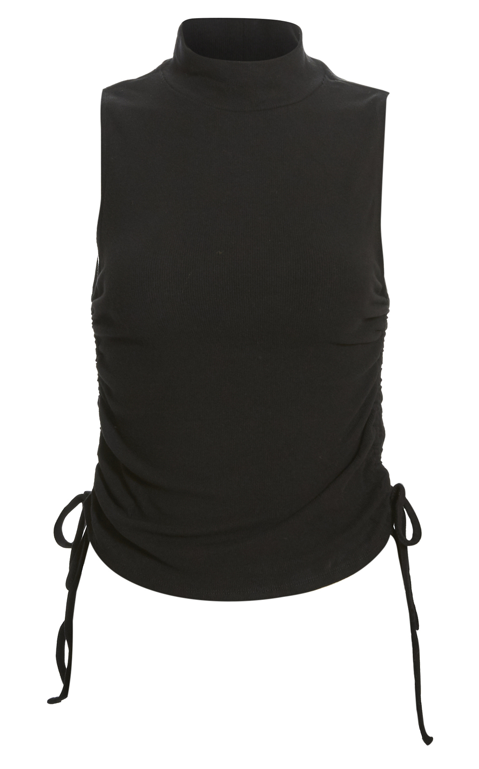 Ruched Mock Neck Top