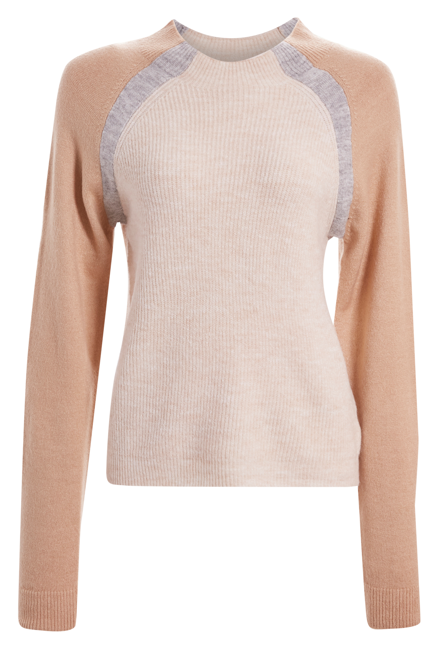 Contrast Knit  Sweater