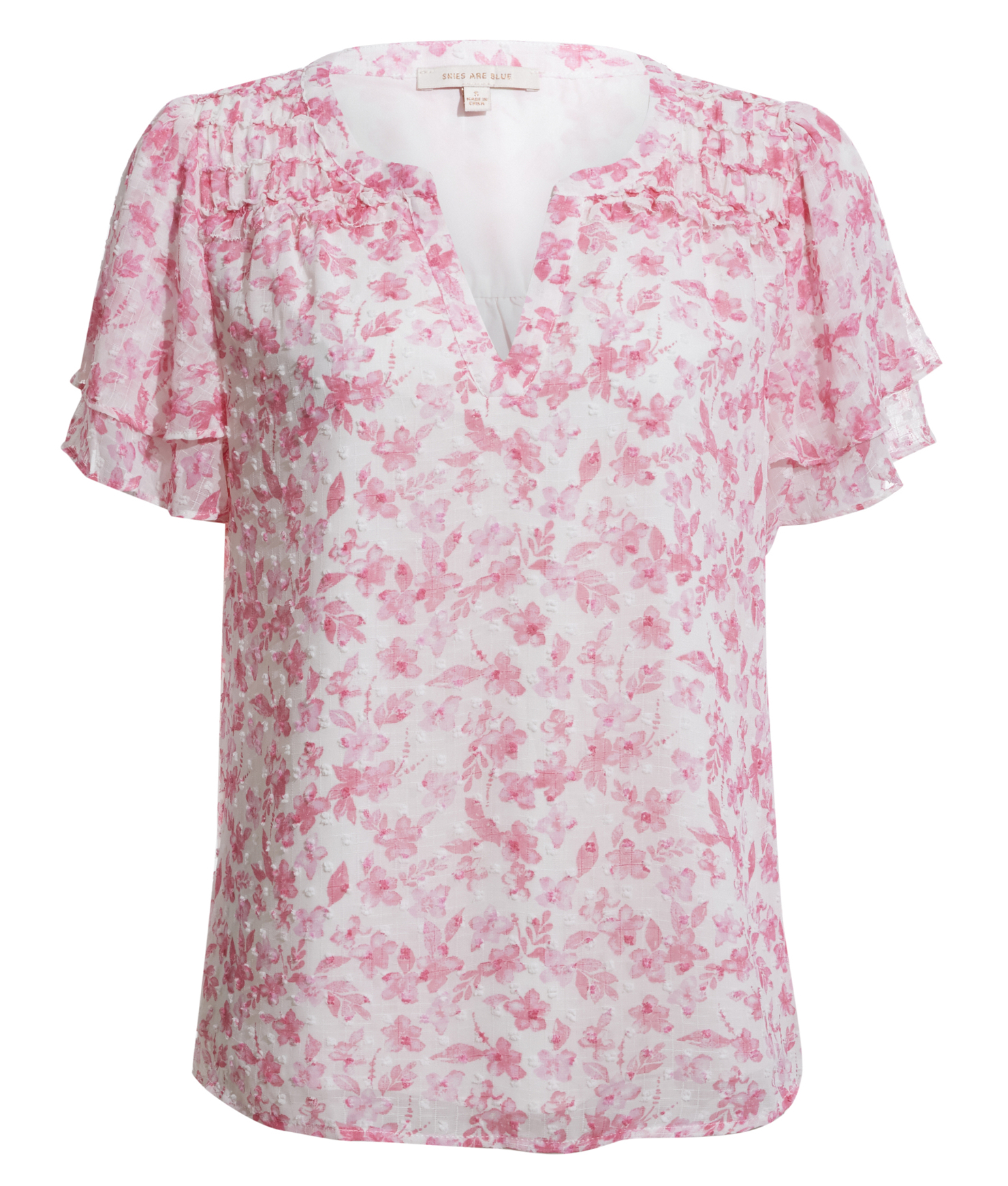 Floral Print Ruffle Top