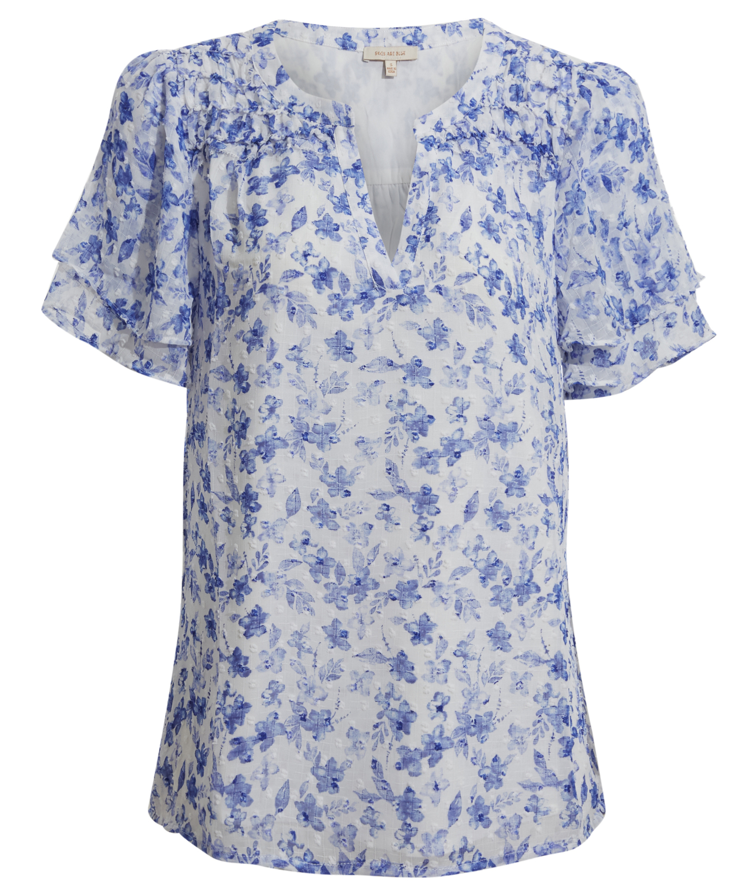 Floral Print Ruffle Top