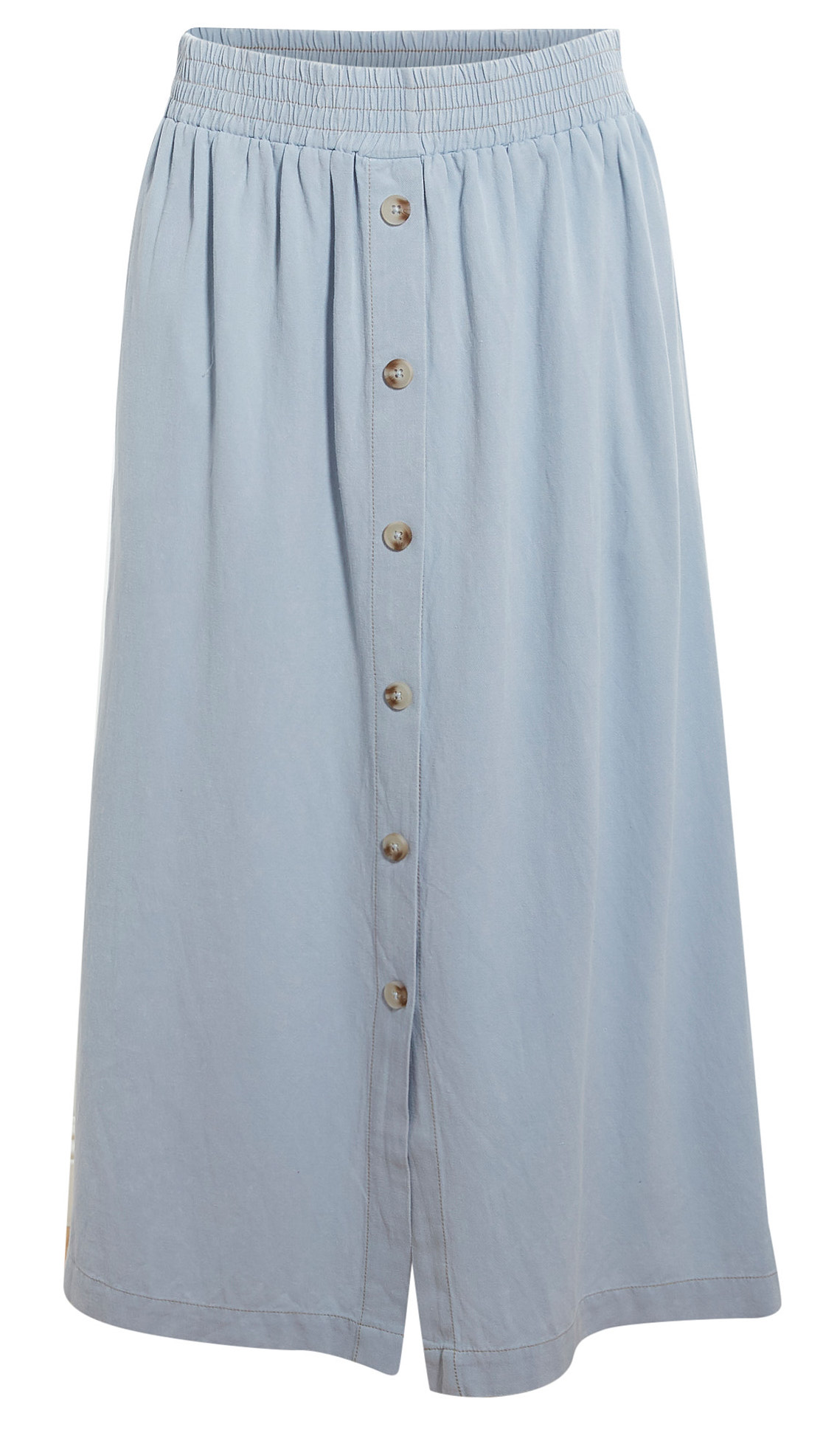 Button Front Midi Skirt