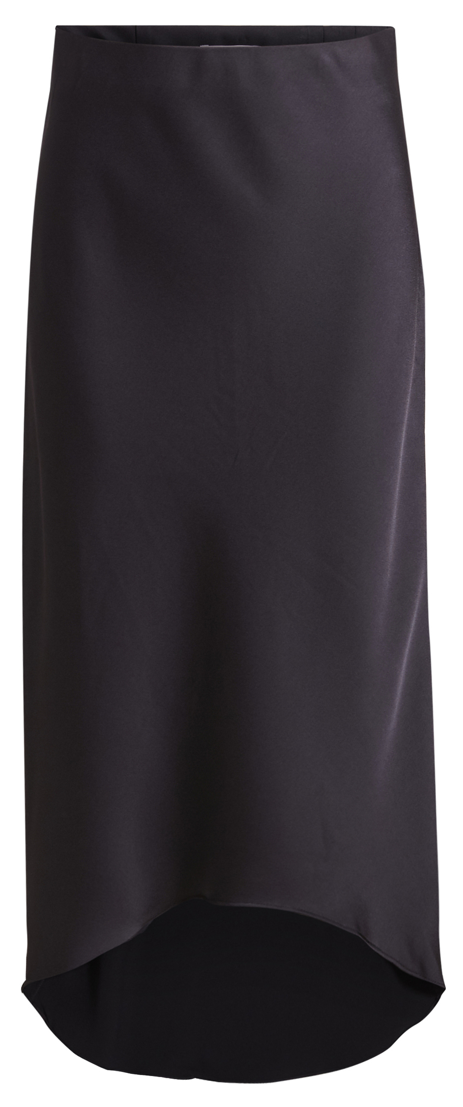High Low Midi Satin Skirt