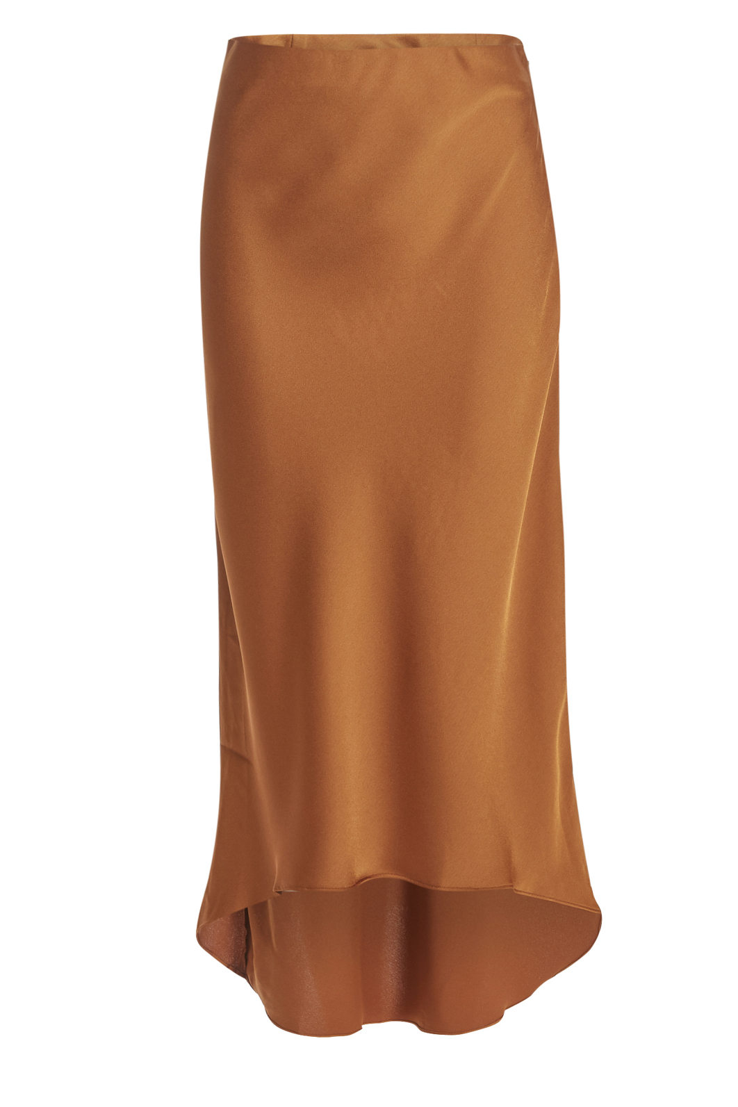 High Low Midi Satin Skirt