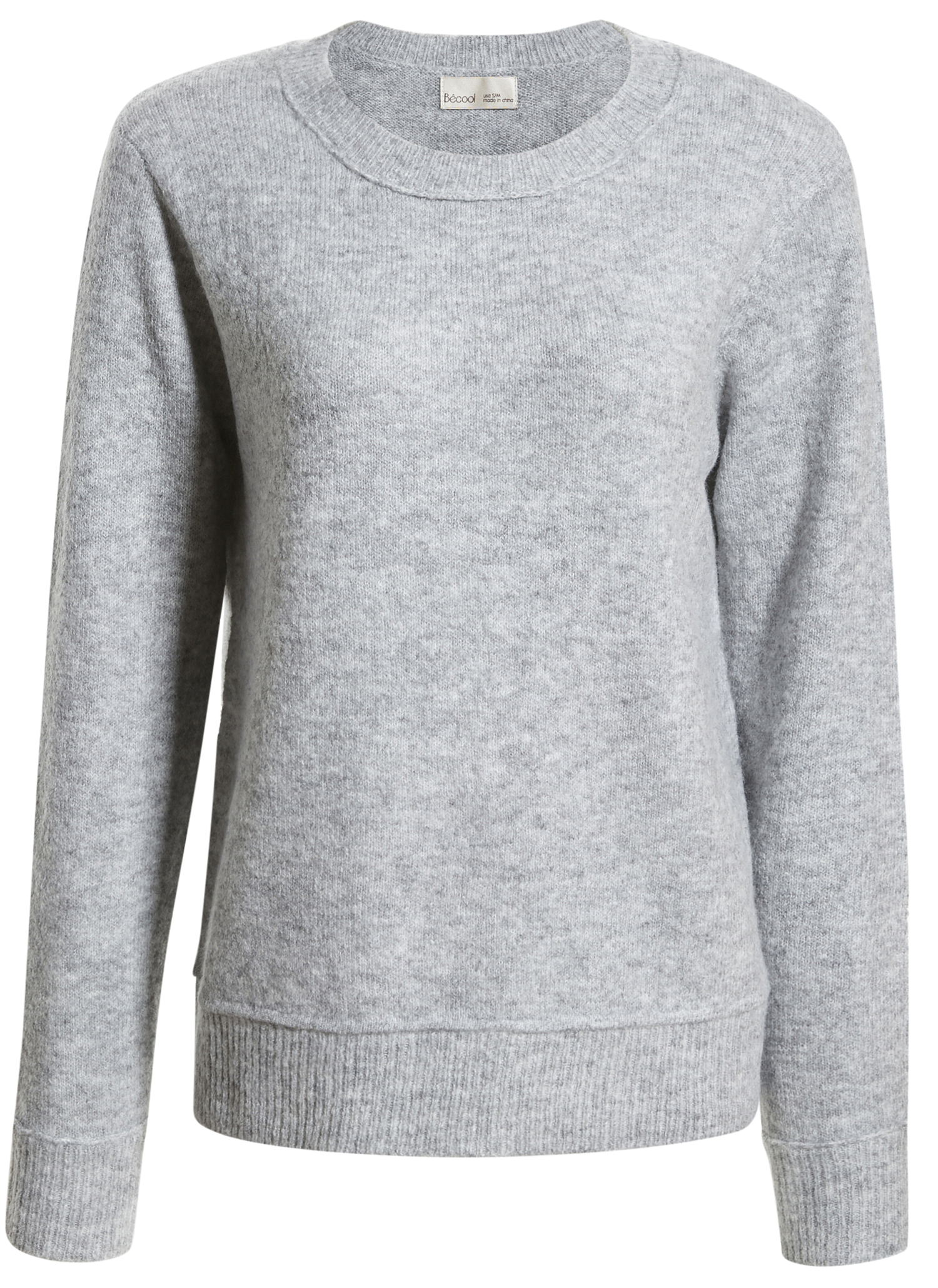 Knit Sweater With Ribbed Hem