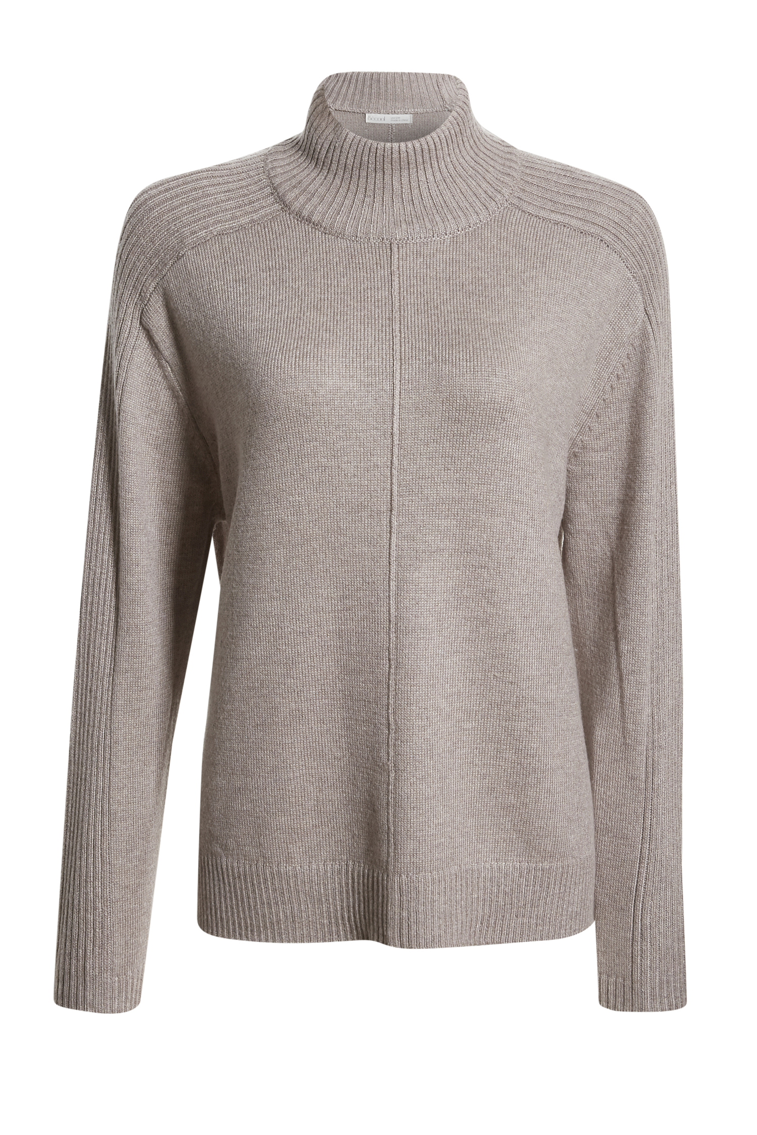 Mock Neck Ribbed Pullover