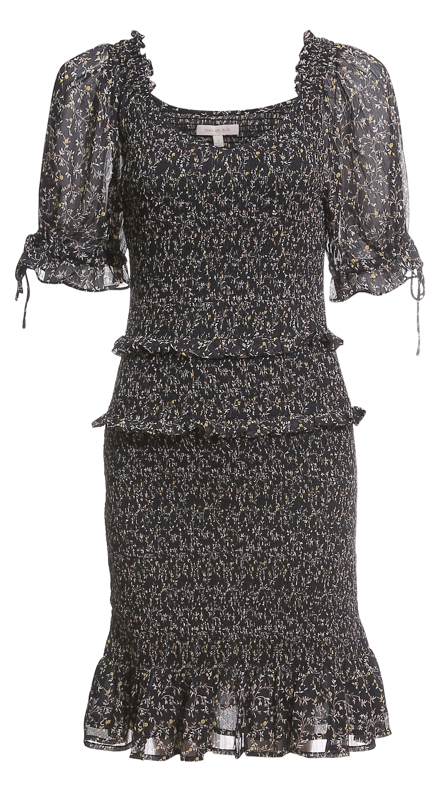 Floral Print Smocked Dress