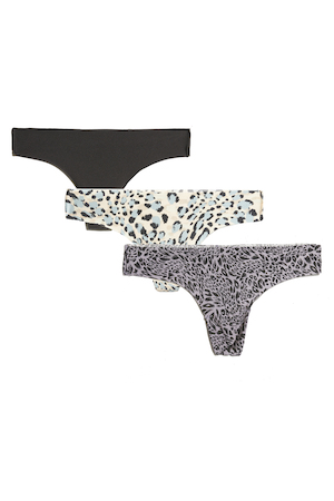 Annie Invisible Pack Thong Black