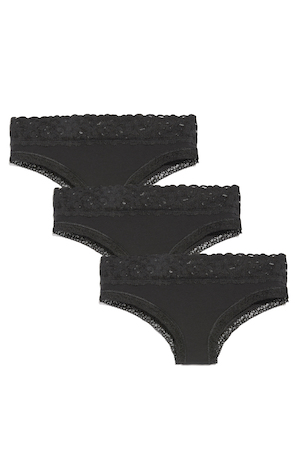 Mackenna Cotton Pack Cheeky Black