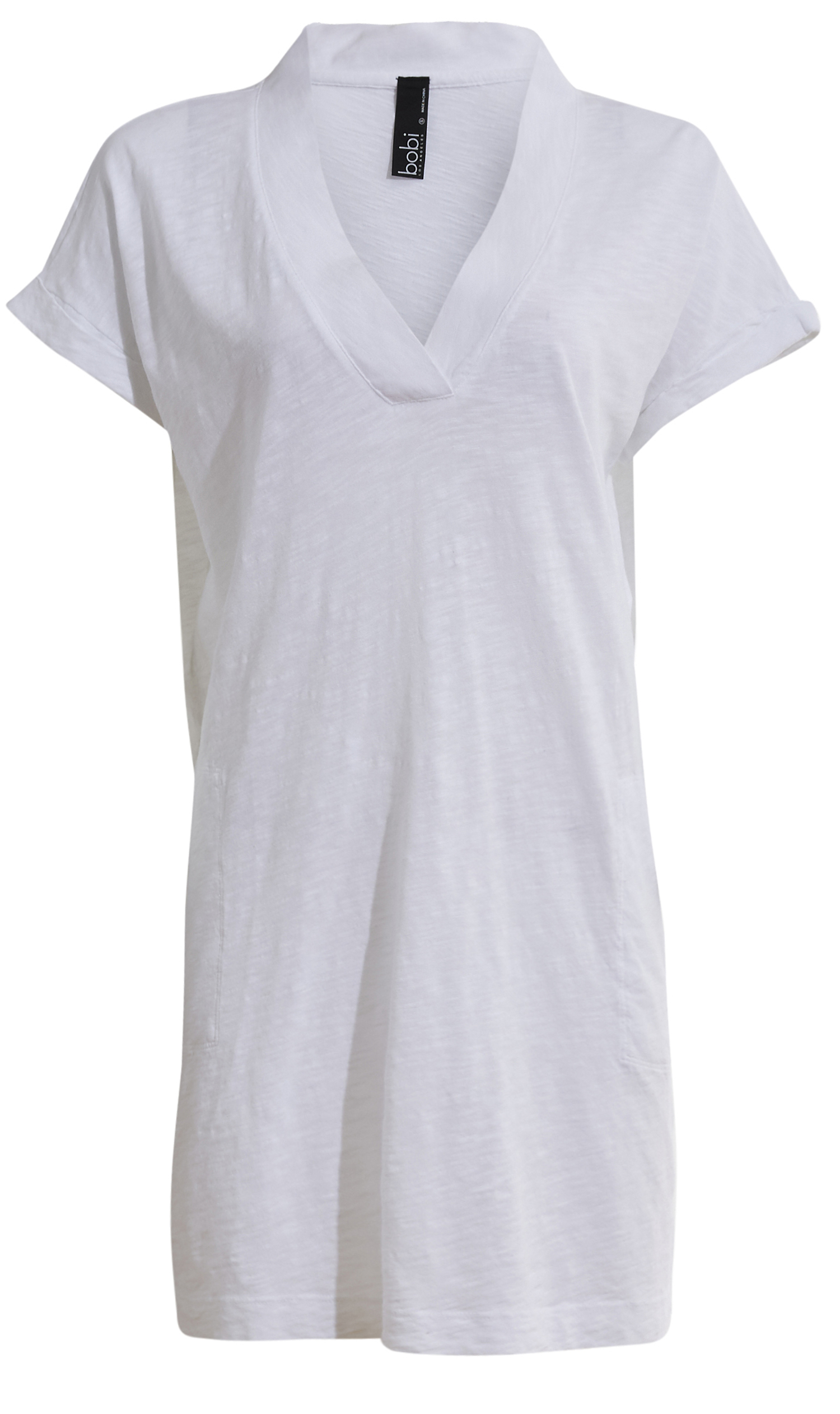 Short Sleeve Dolman V-Neck Dress