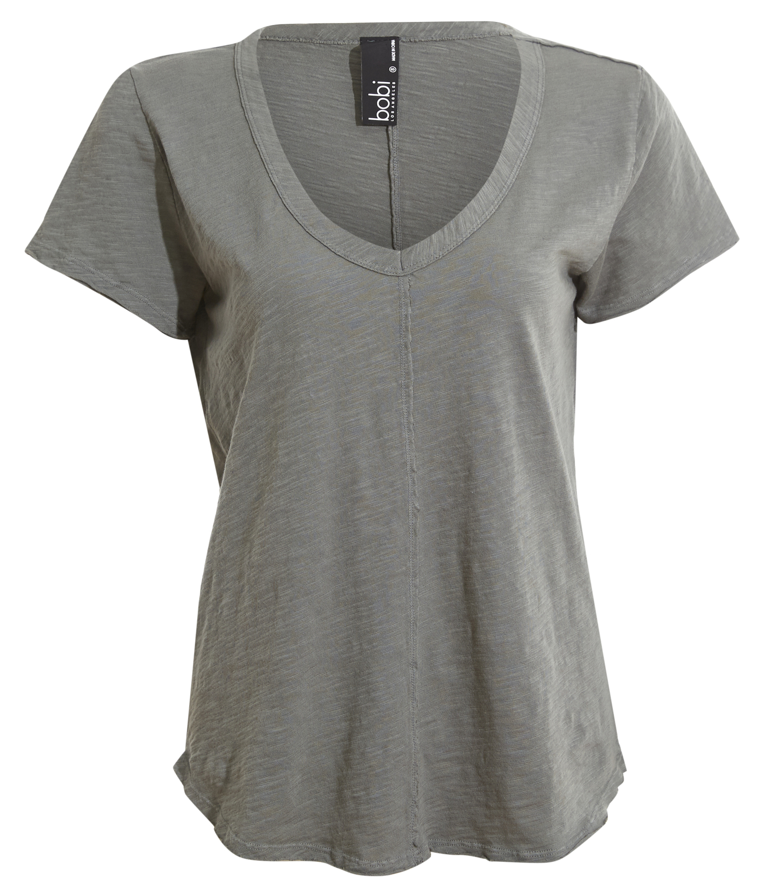 Center Seam V-Neck Tee