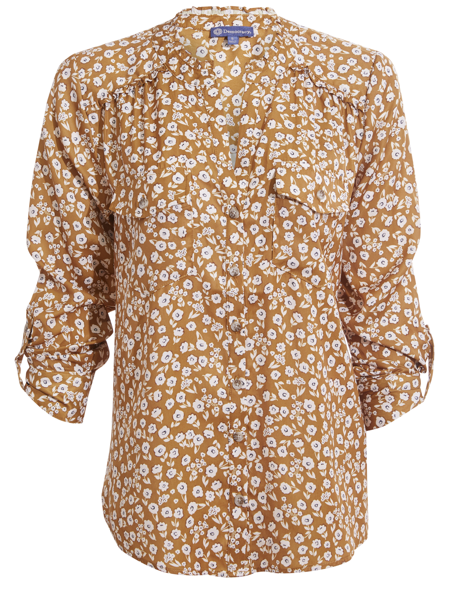 Democracy Long Sleeve Printed Woven Shirt