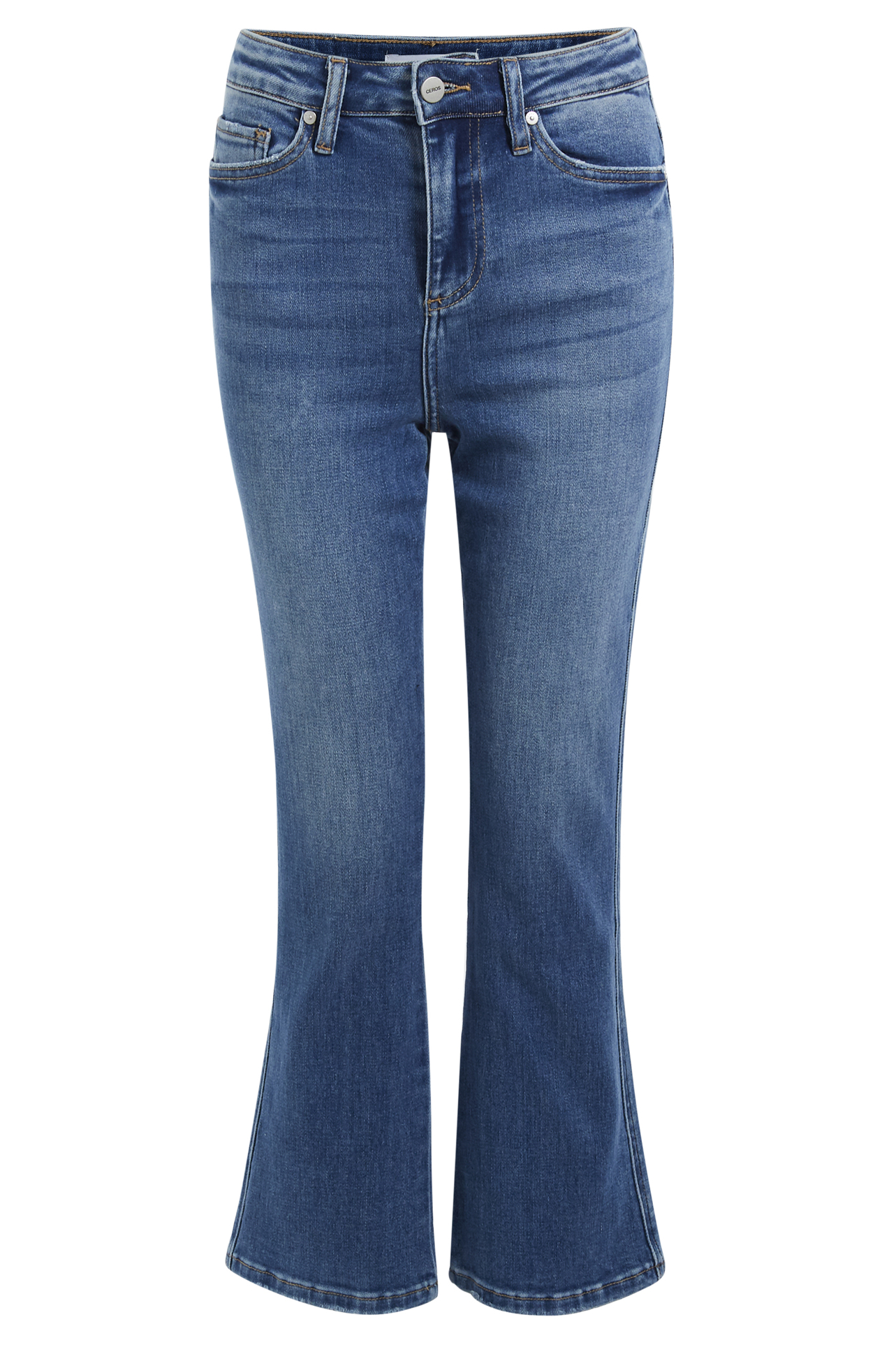 Ceros Jeans High Rise Cropped Flare