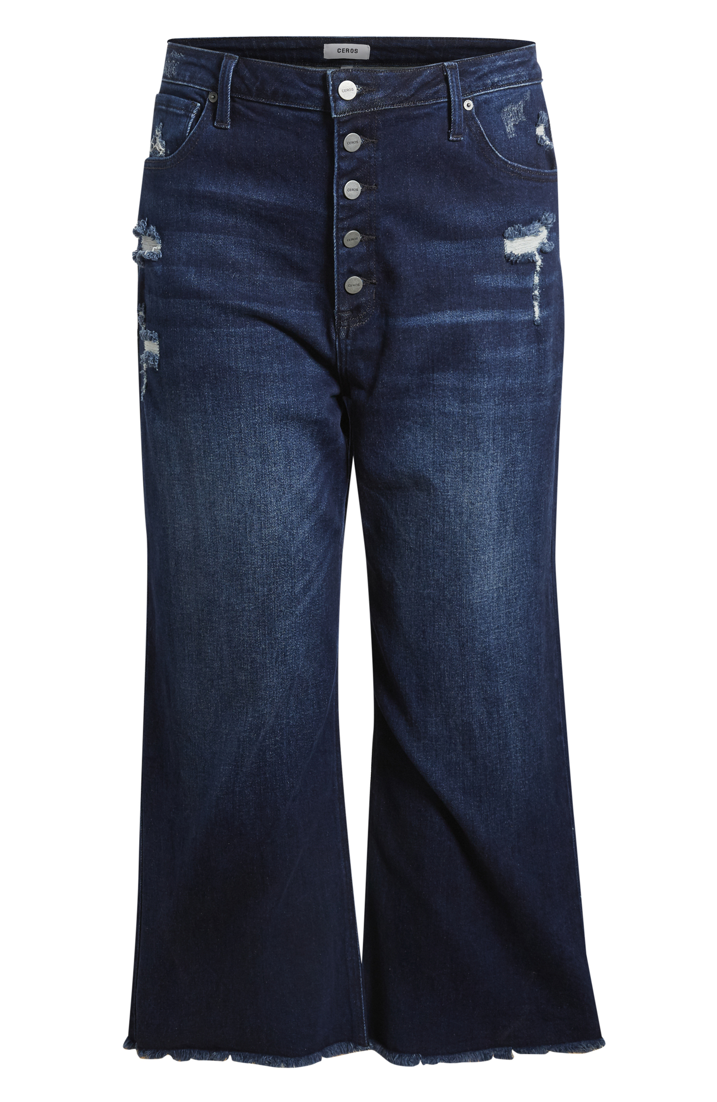 Ceros Cropped Wide Leg Jeans