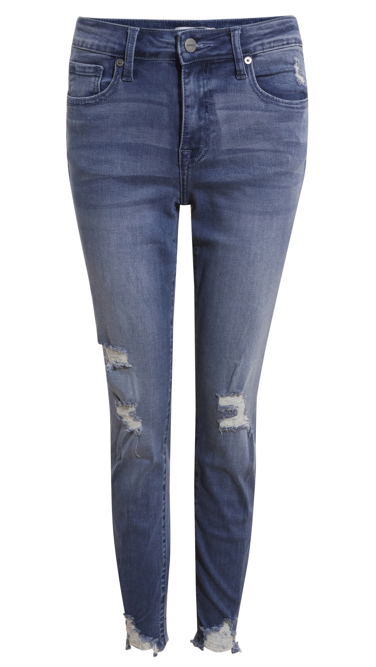 Ceros Denim Mid Rise Crop