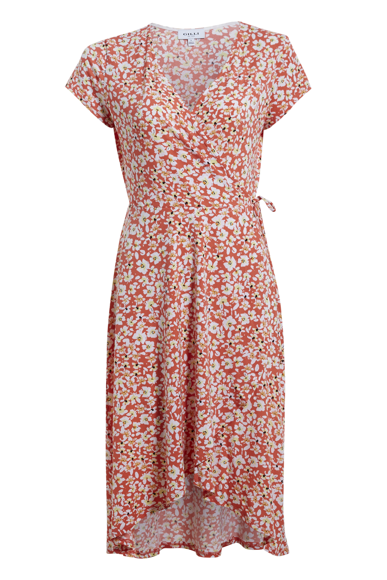 Gilli Surplice Floral Print Dress