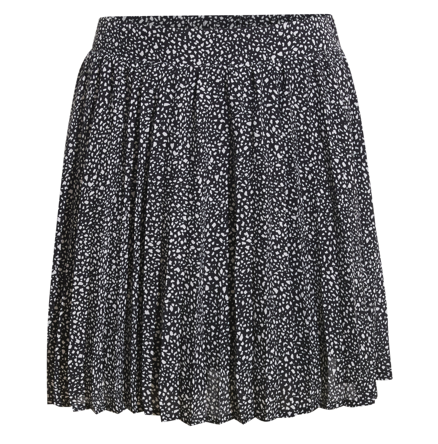 Pleated Printed Mini Skirt