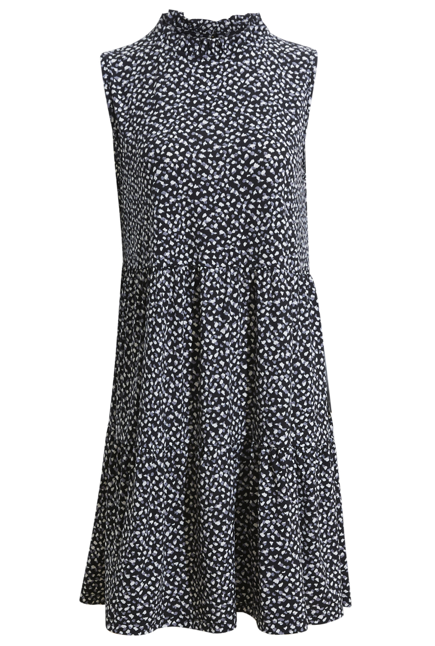 Ruffle Mock Neck Mini Dress