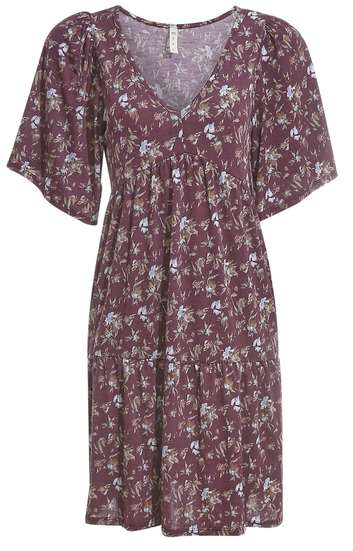 V-Neck Baby Doll Mini Dress