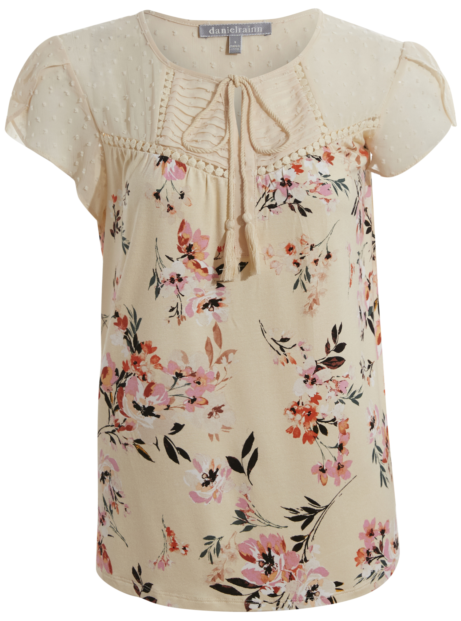 Daniel Rainn Short Sleeve Knit Top