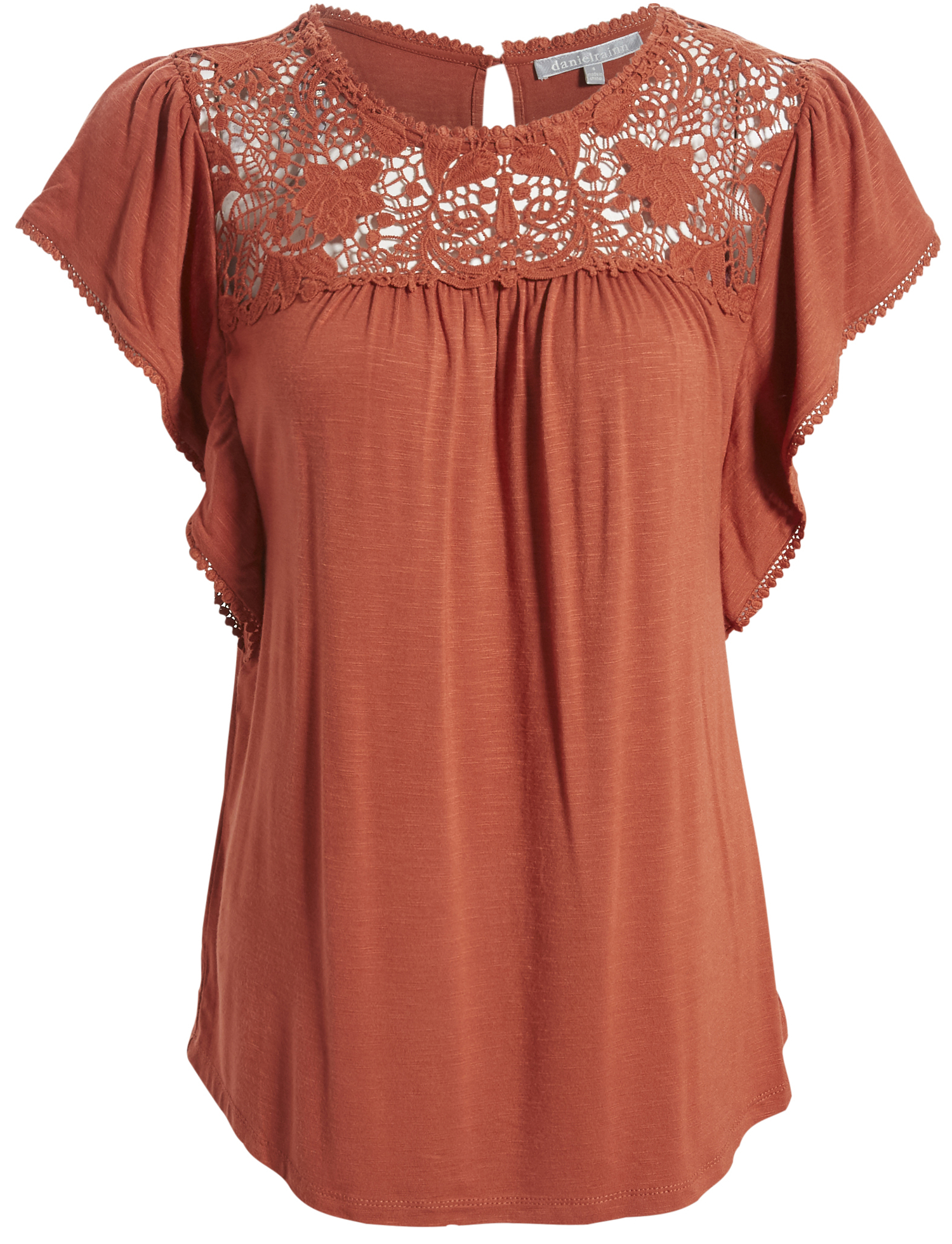 Daniel Rainn Crochet Detail Top