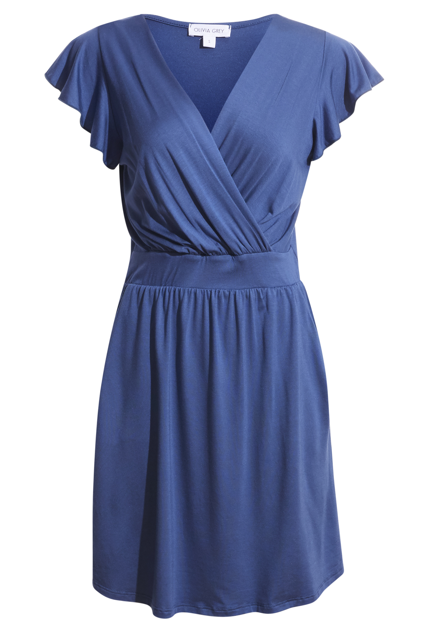 Surplice Ruffle Sleeve Dress