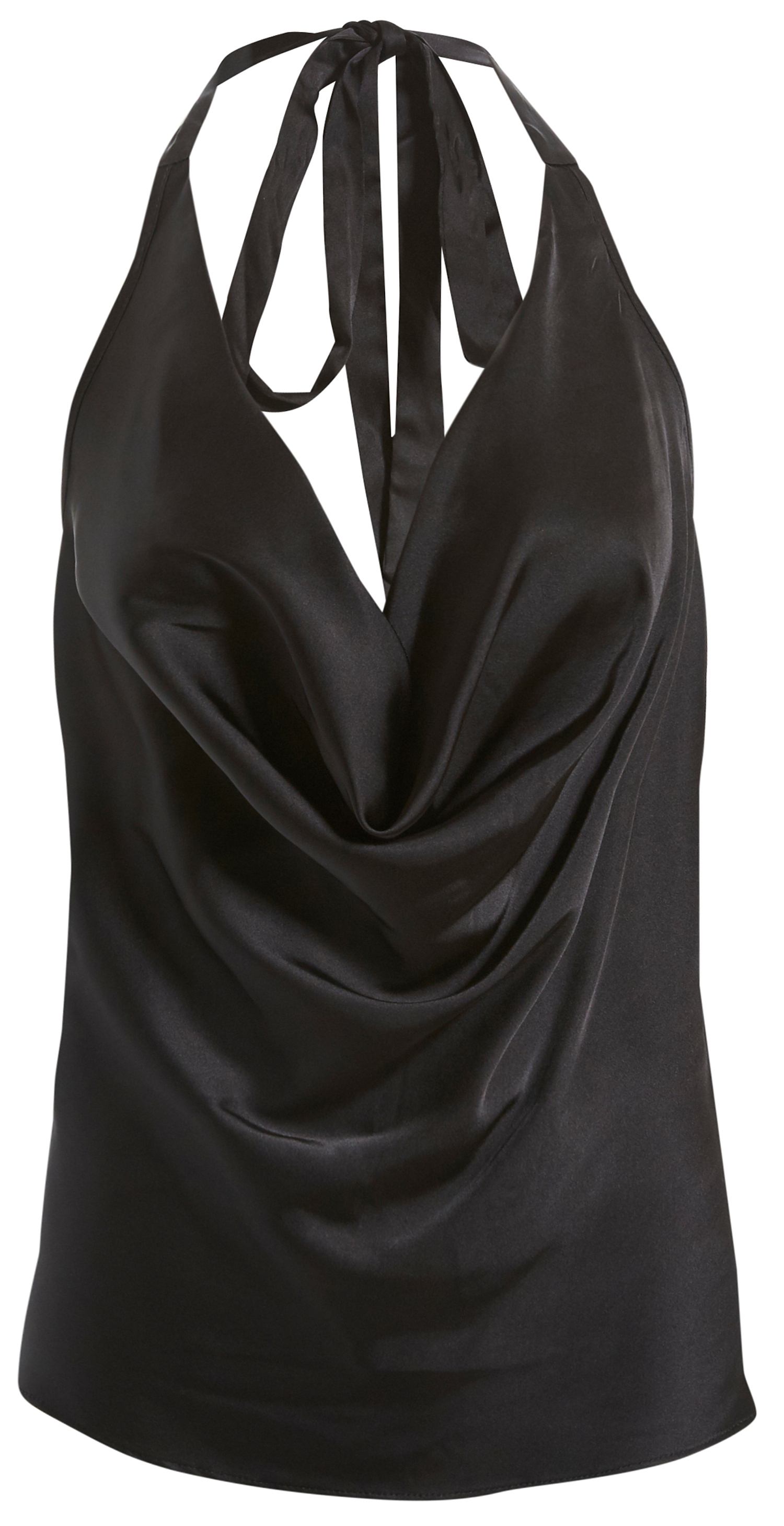 Satin Cowl Neck Top