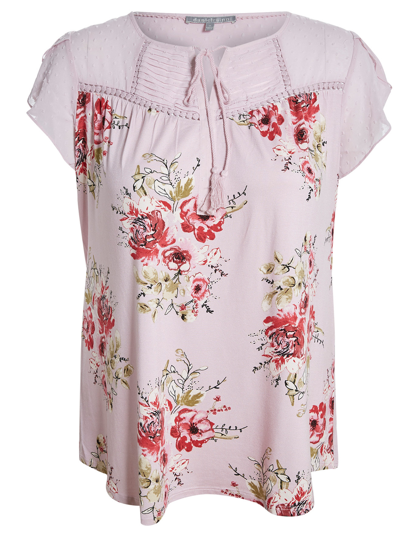 Daniel Rainn Short Sleeve Knit Top
