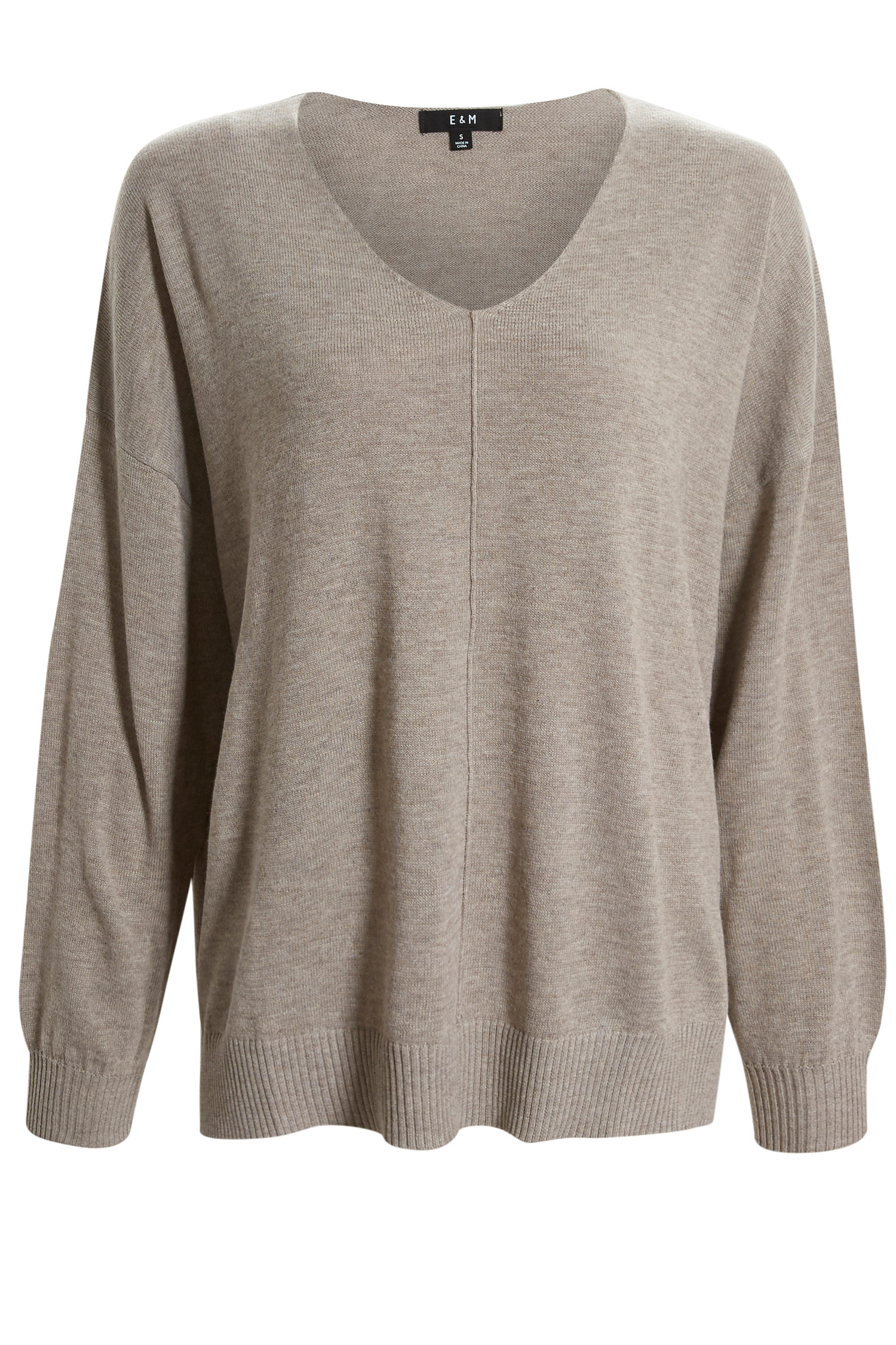 Ribbed Contrast Pullover