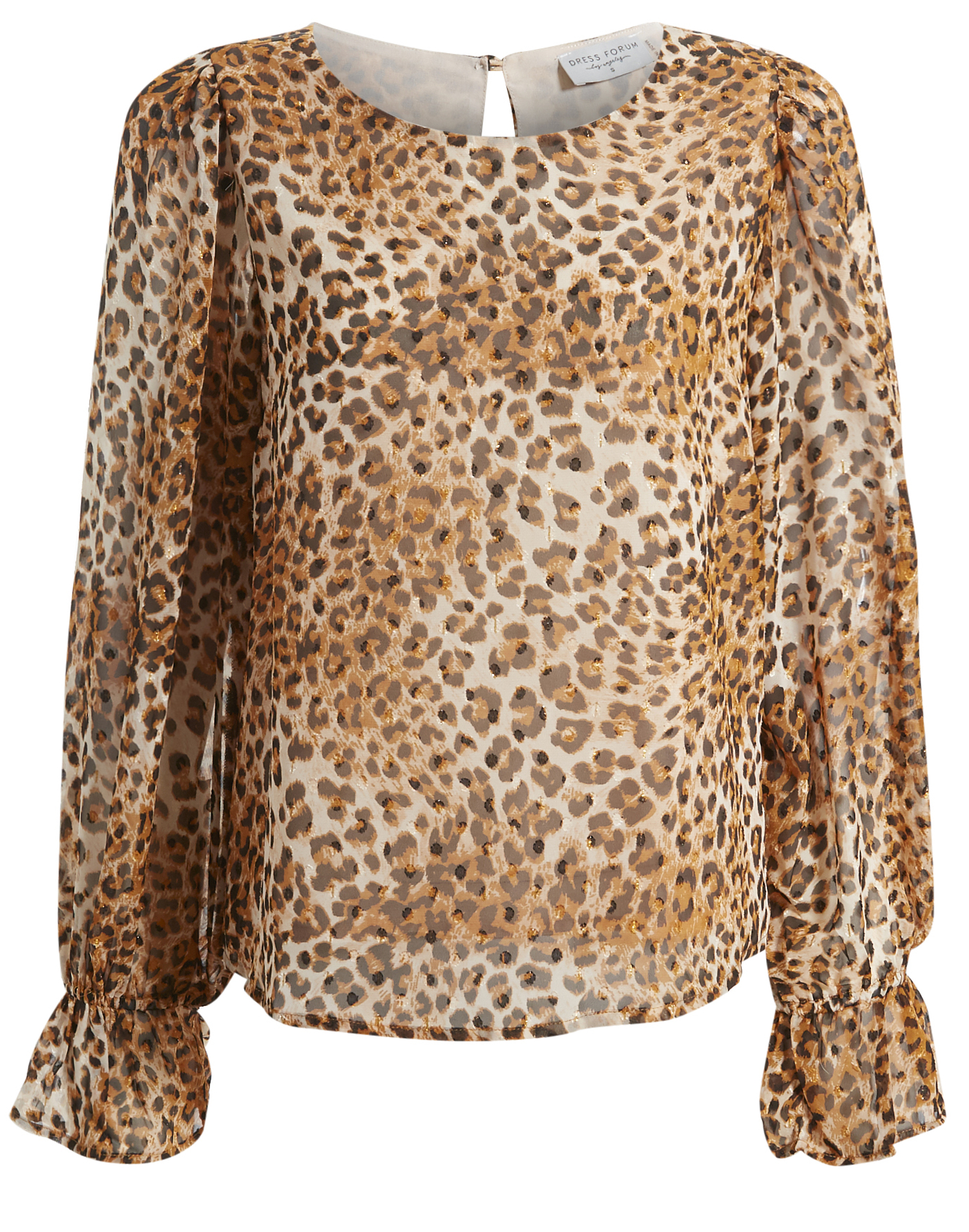 Long Sleeve Animal Print Blouse