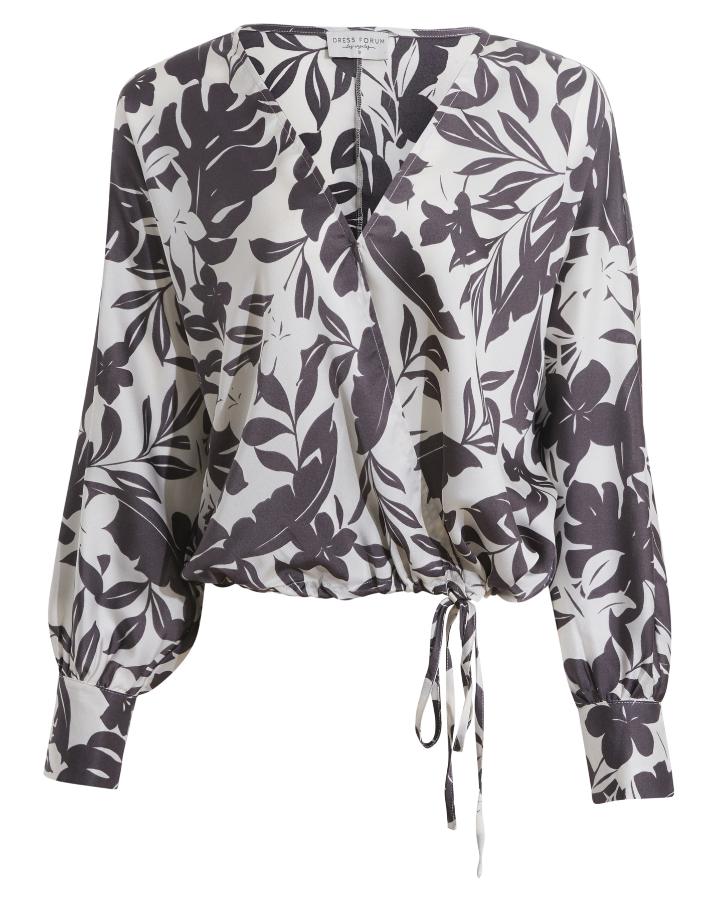 Surplice Printed Satin Top