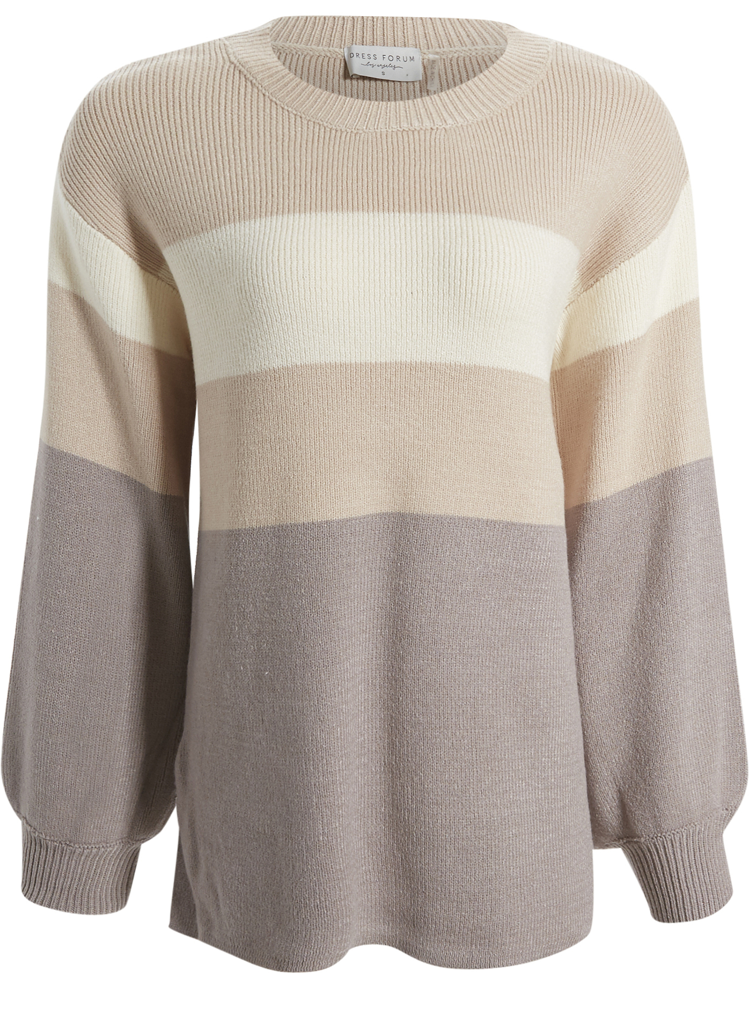 Color Block Long Sleeve Sweater