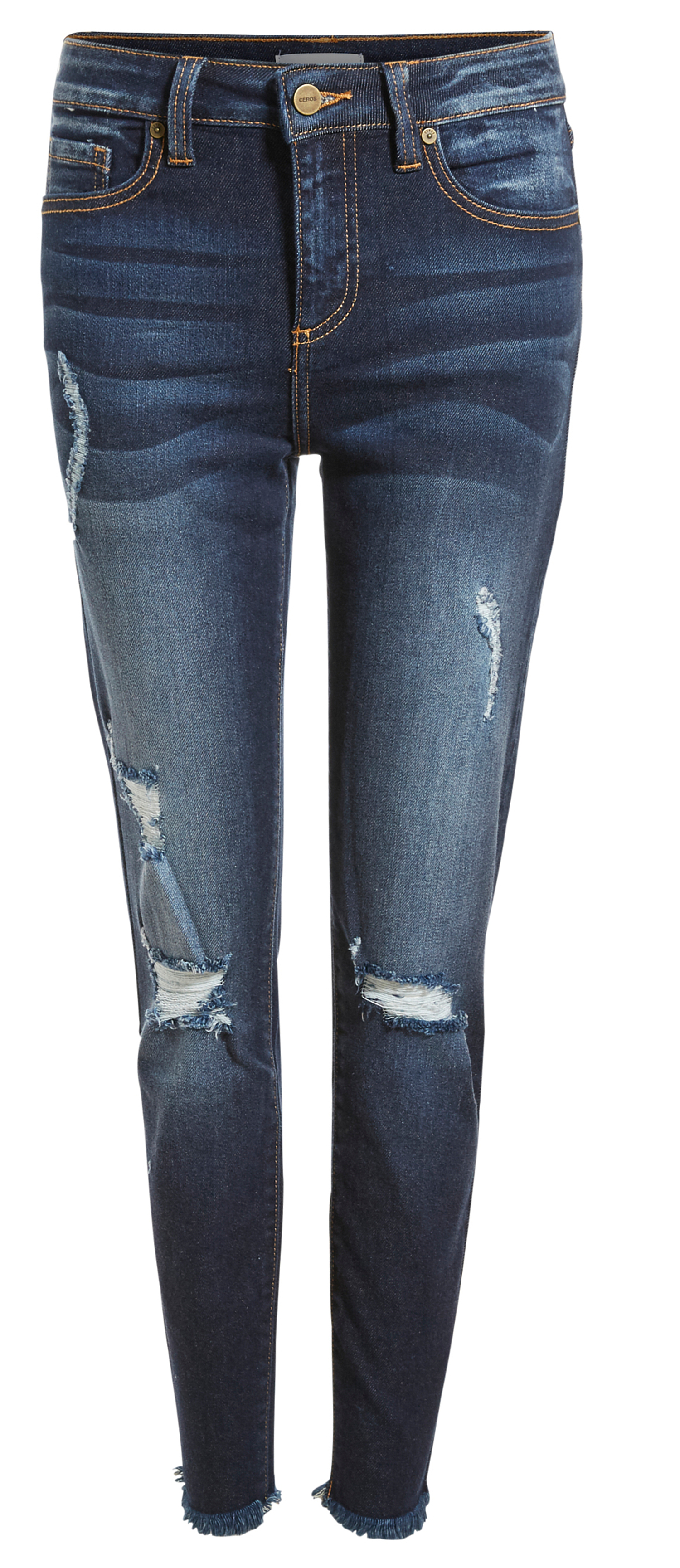 Ceros Denim Mid Rise Distressed