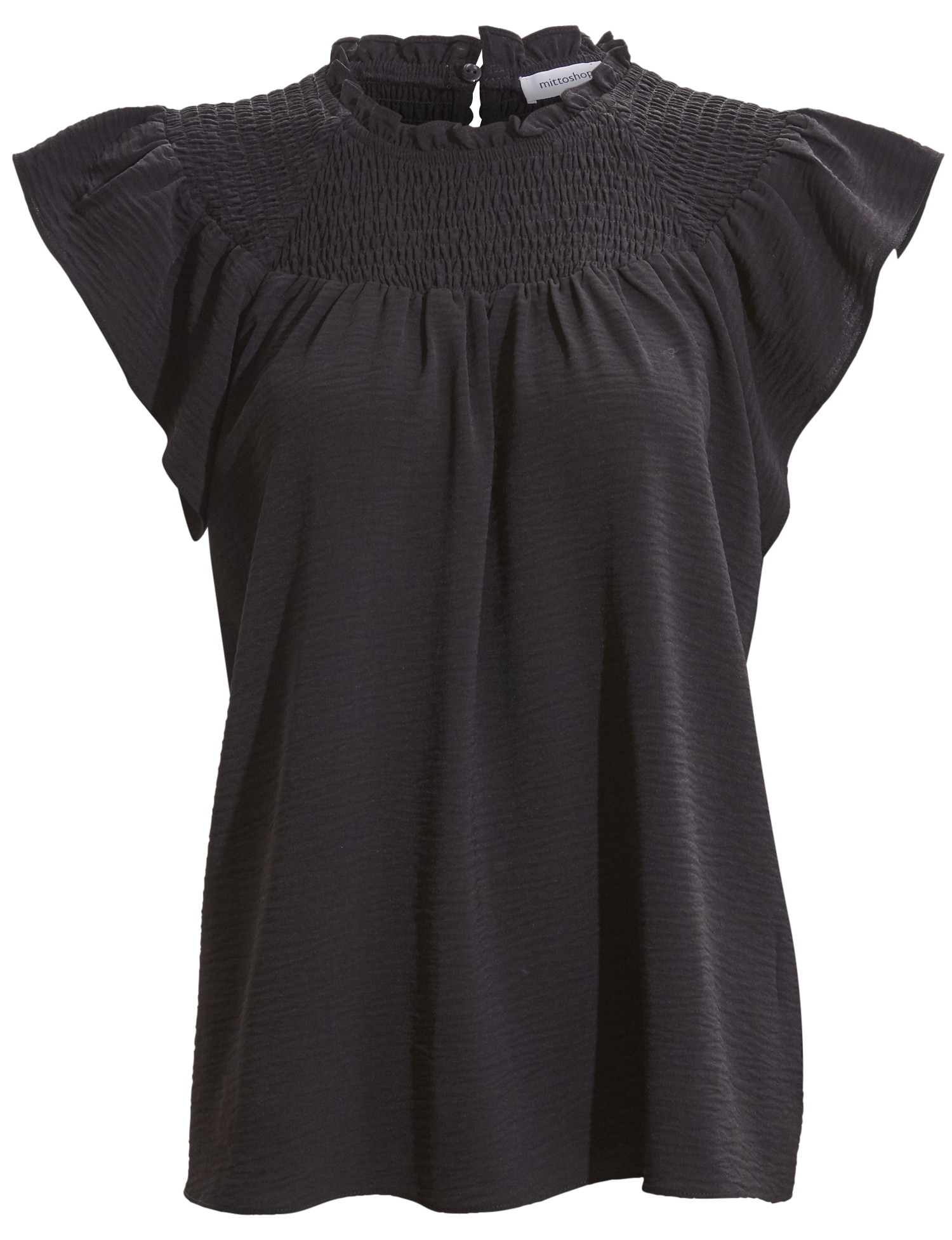 Smocked Ruffle Sleeve Top