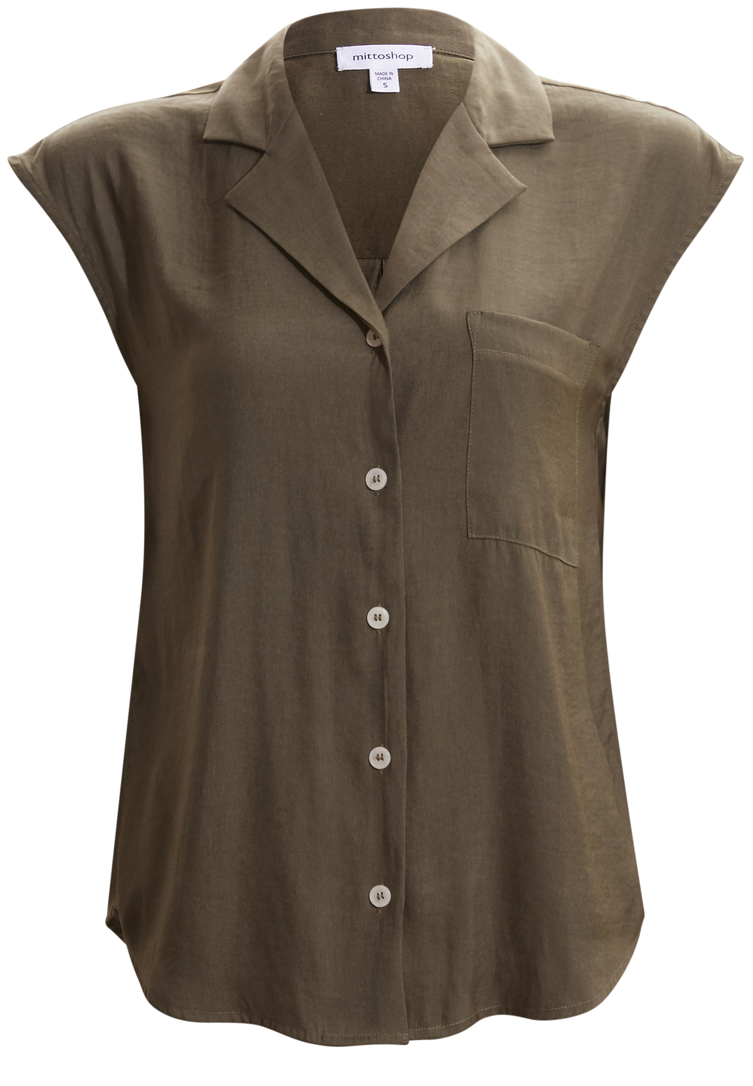 Button Front Short Sleeve Shirt