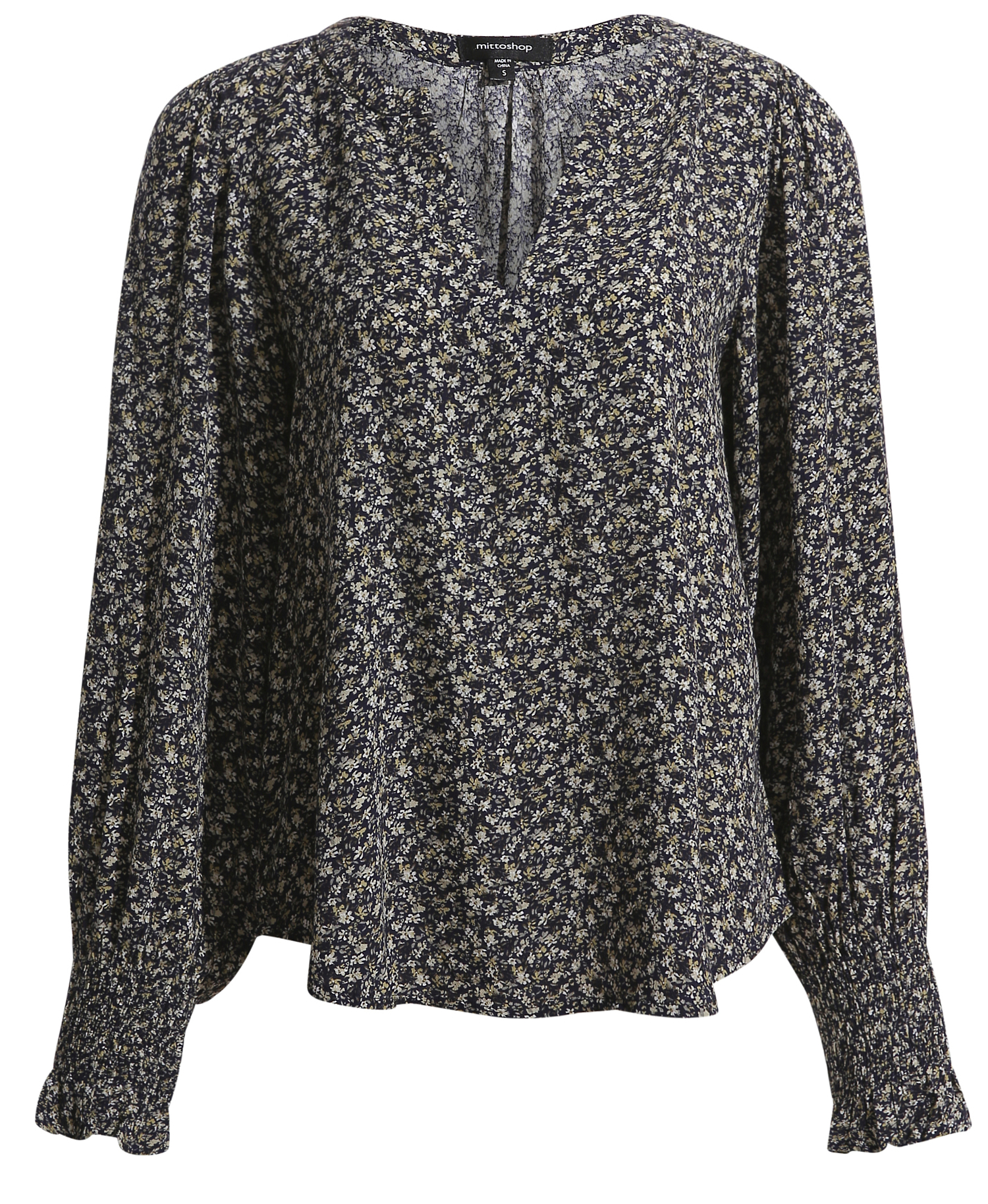 Floral Print Long Sleeve Blouse