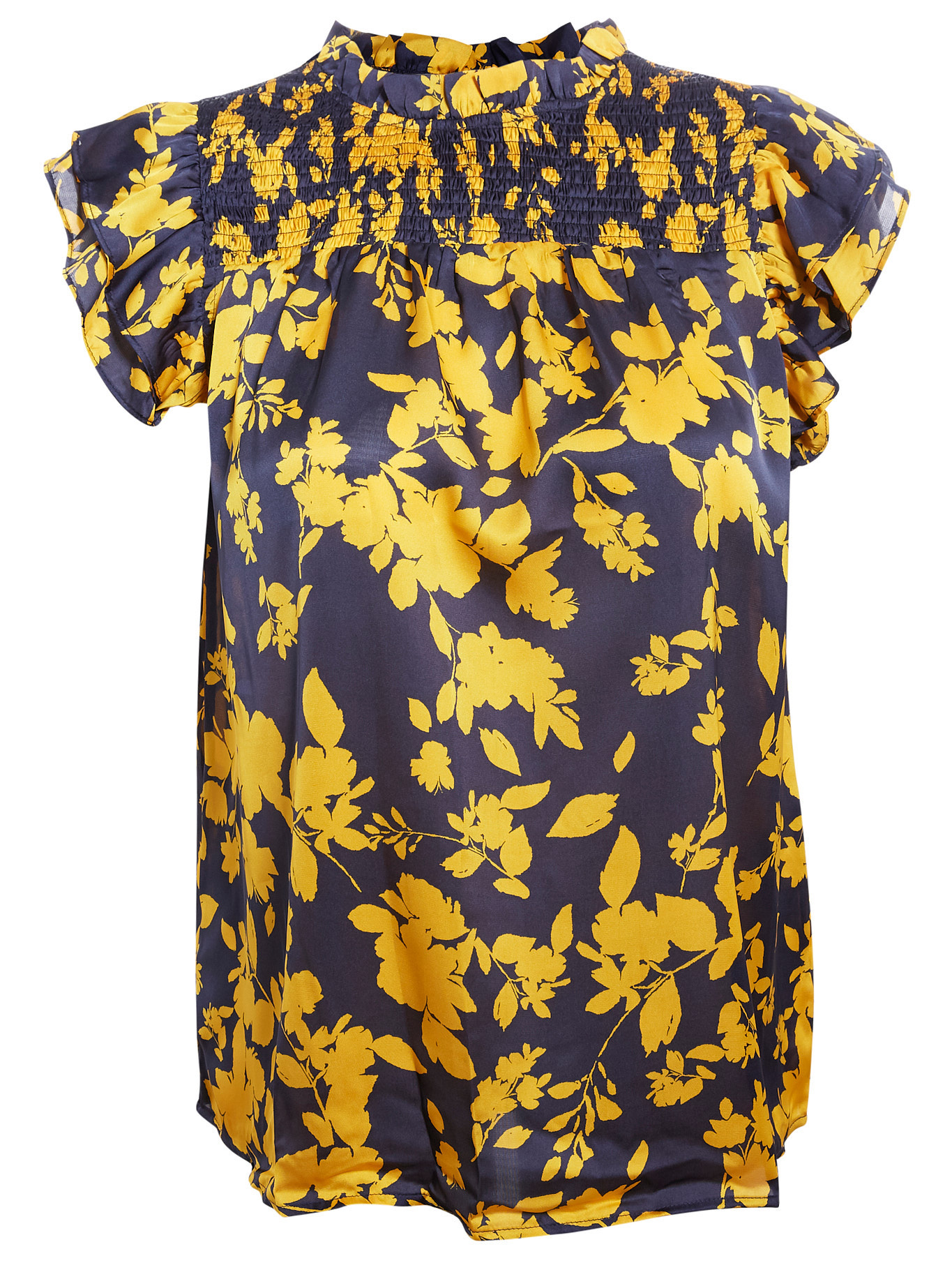 Floral Print Ruffle Top