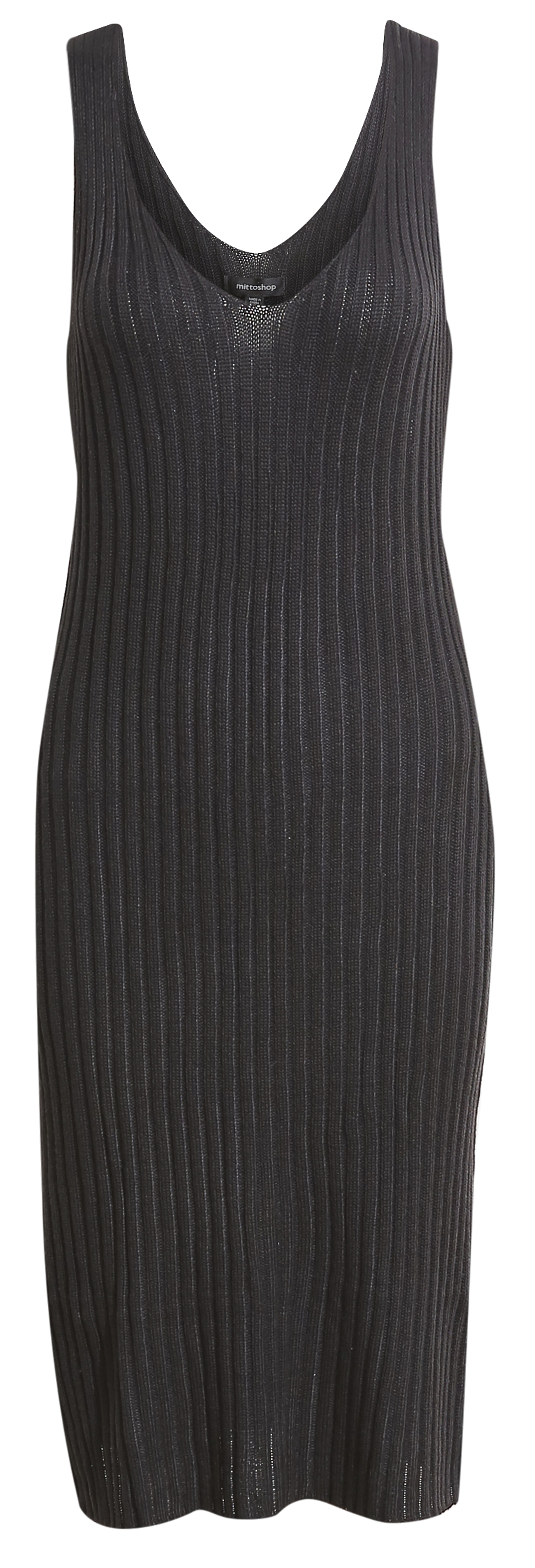 Rib Sleeveless Midi Dress
