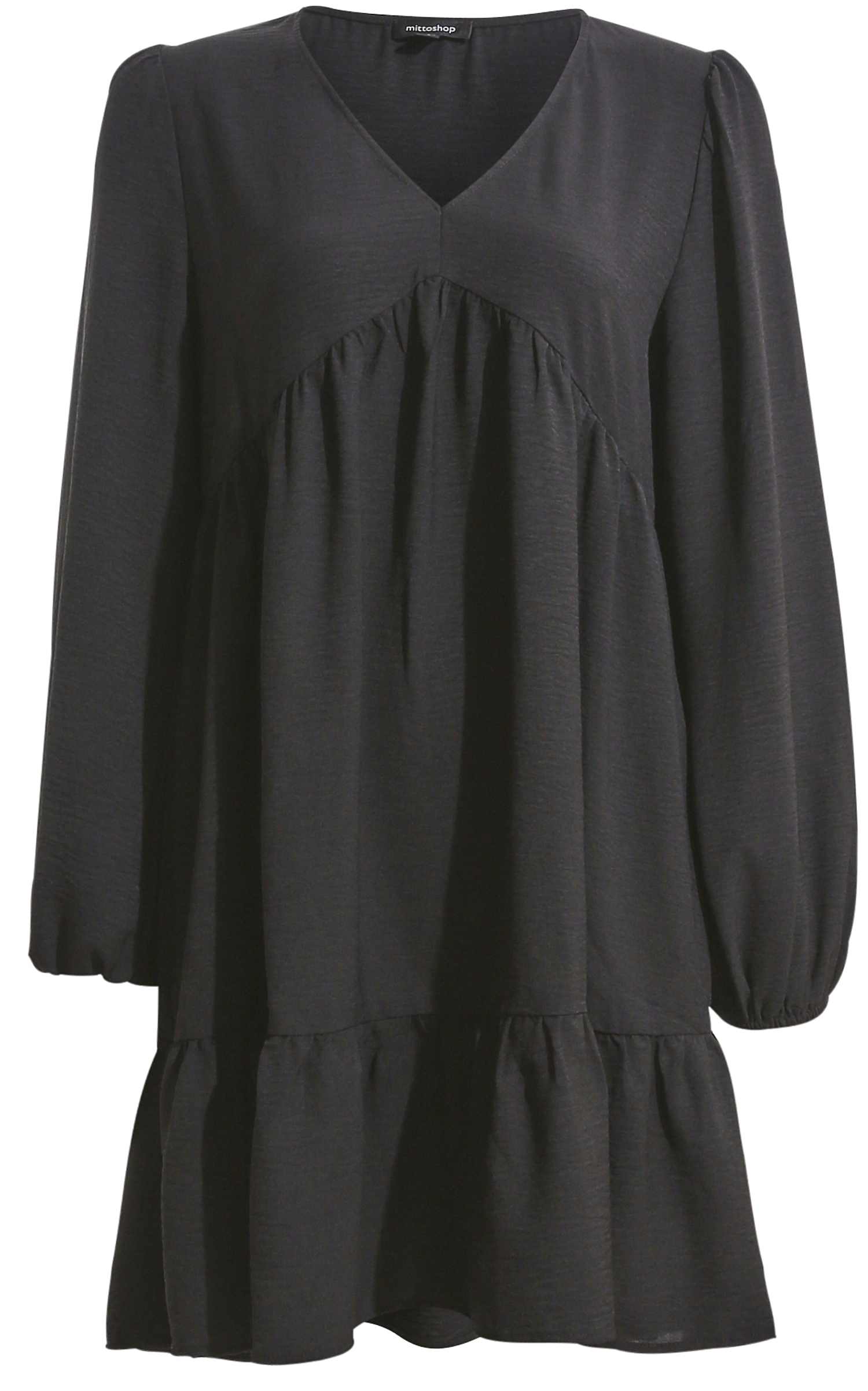 Long Bishop Sleeve Mini Dress