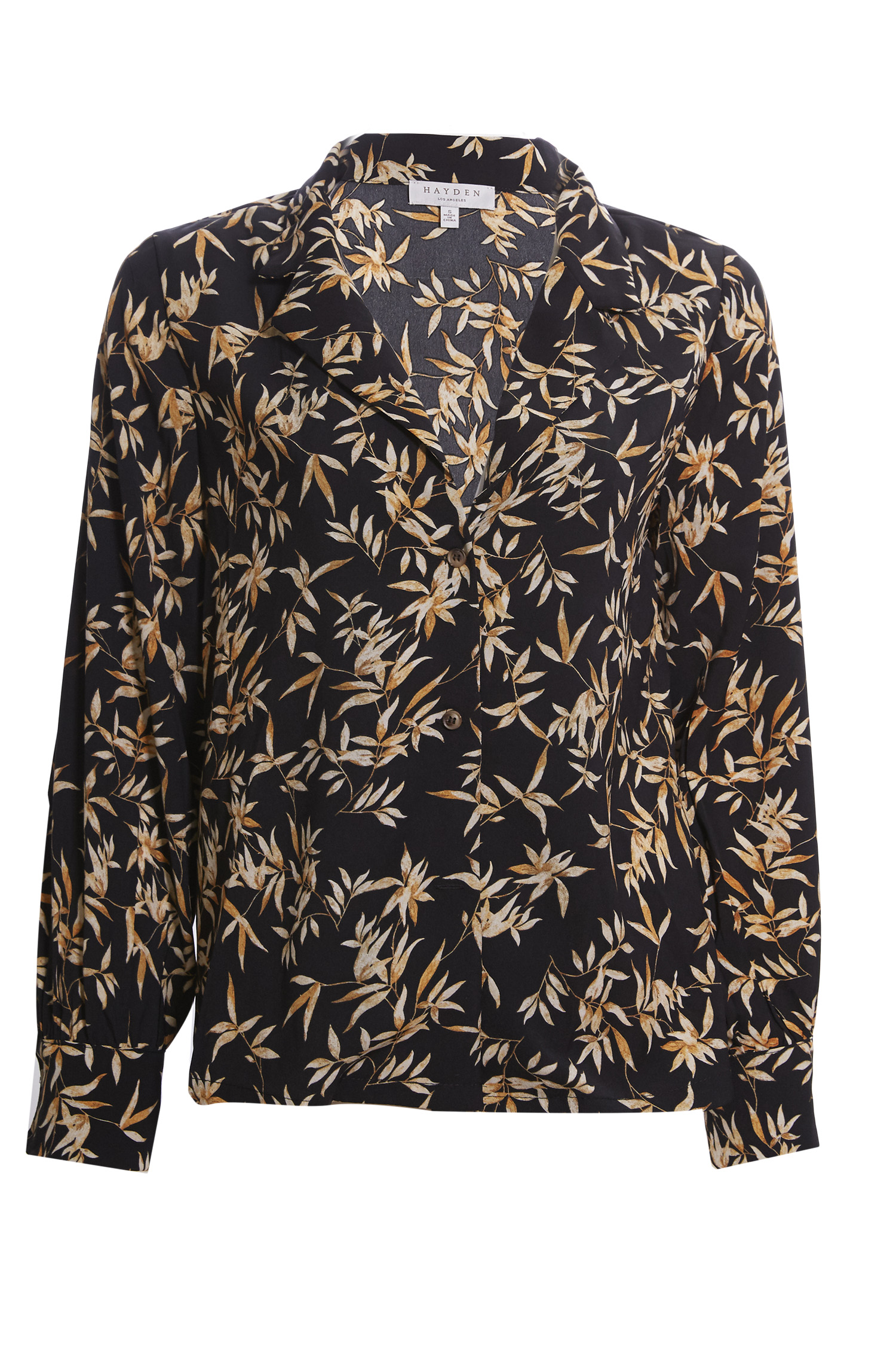 Floral Print Button Front Shirt