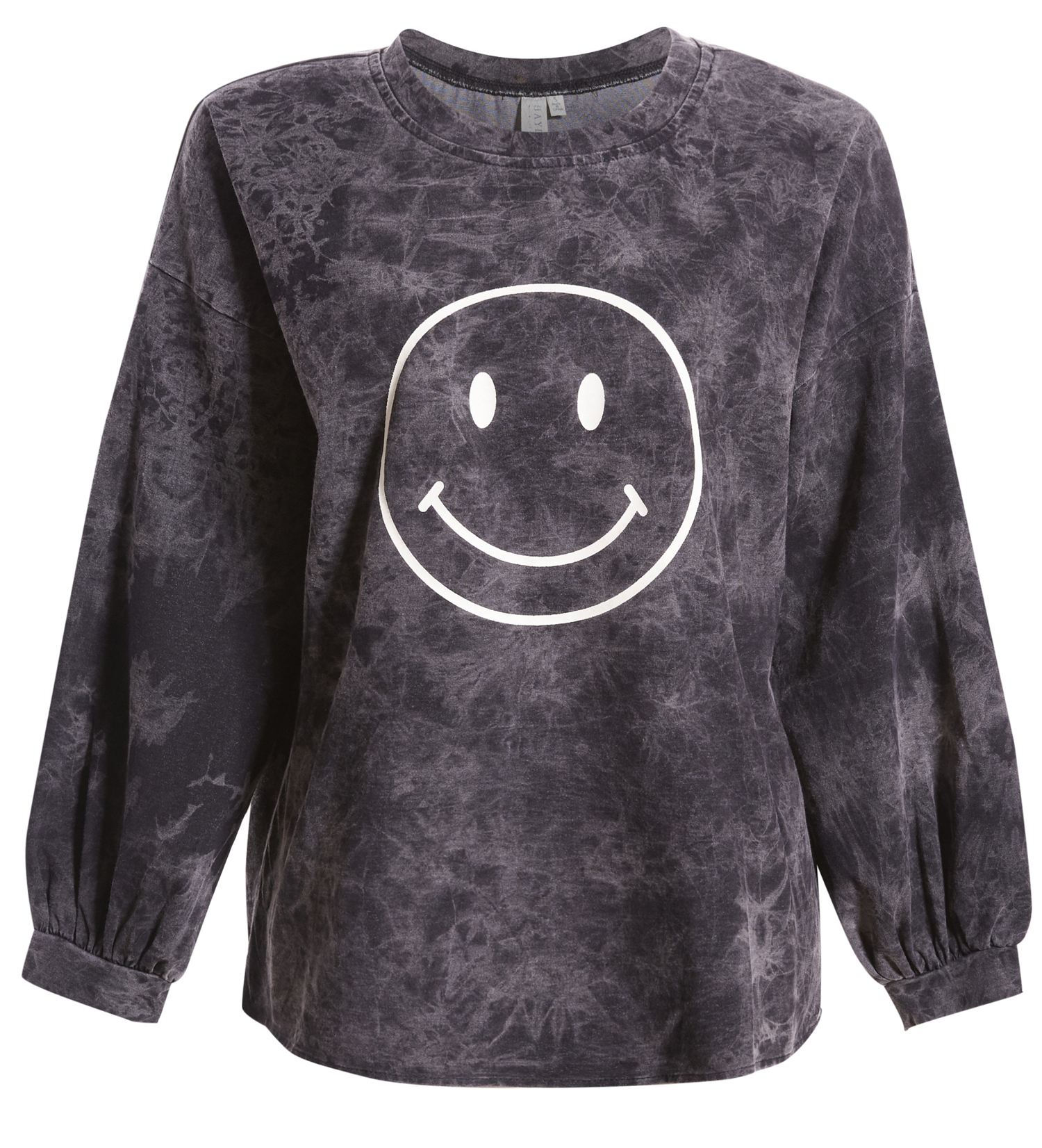 Smiley Print Long Sleeve Top