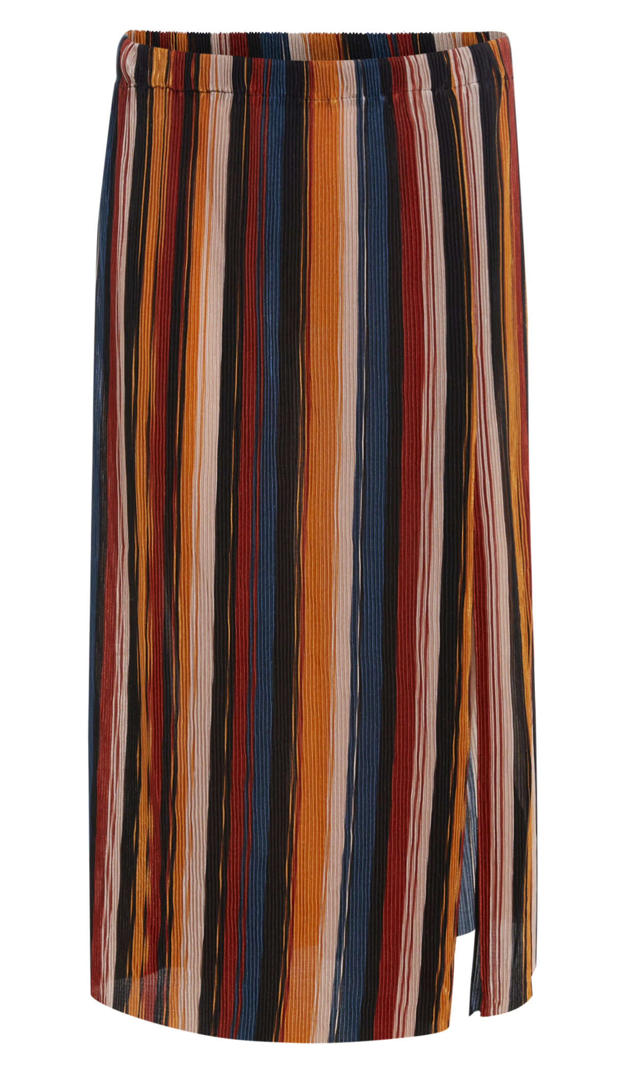 Striped Pleated Skirt