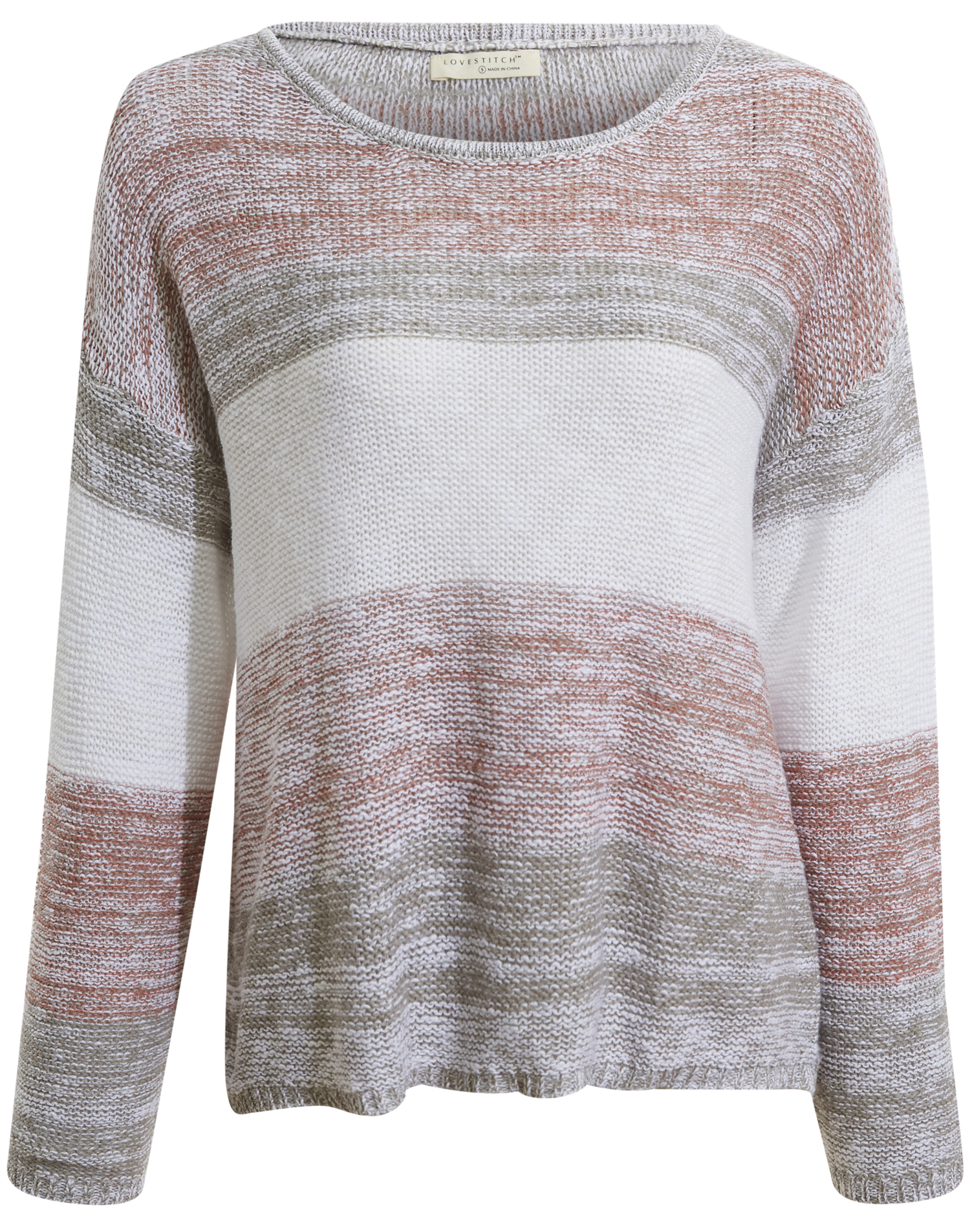 Lightweight Striped Knit Pullover