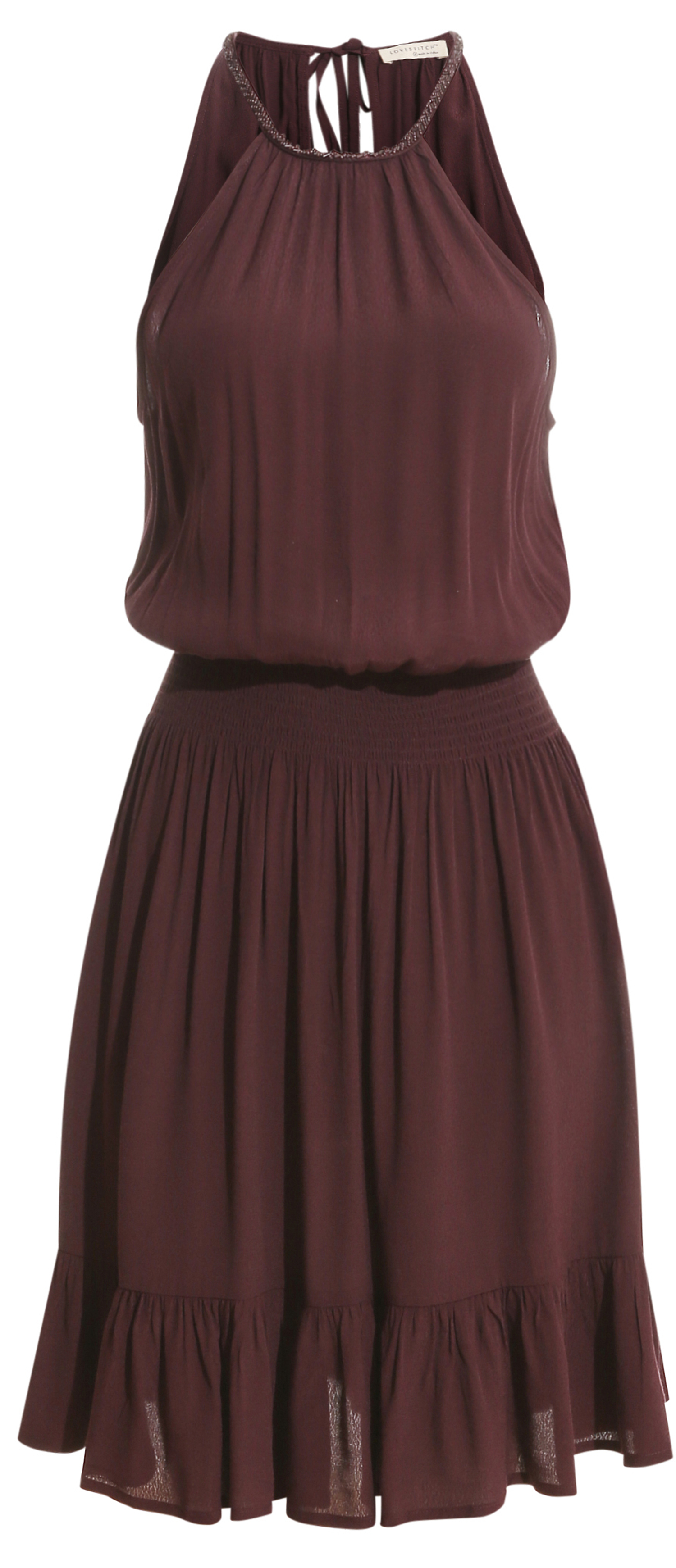 Beaded Halter Neck Dress