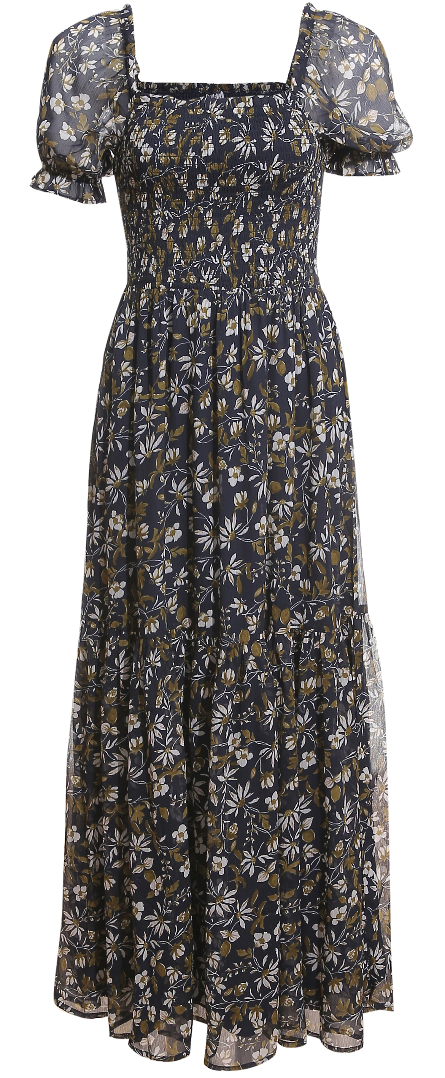 Smocked Floral Maxi Dress